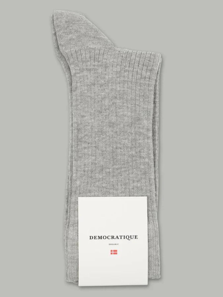 Originals Fine Rib Socks | Light Grey Melange