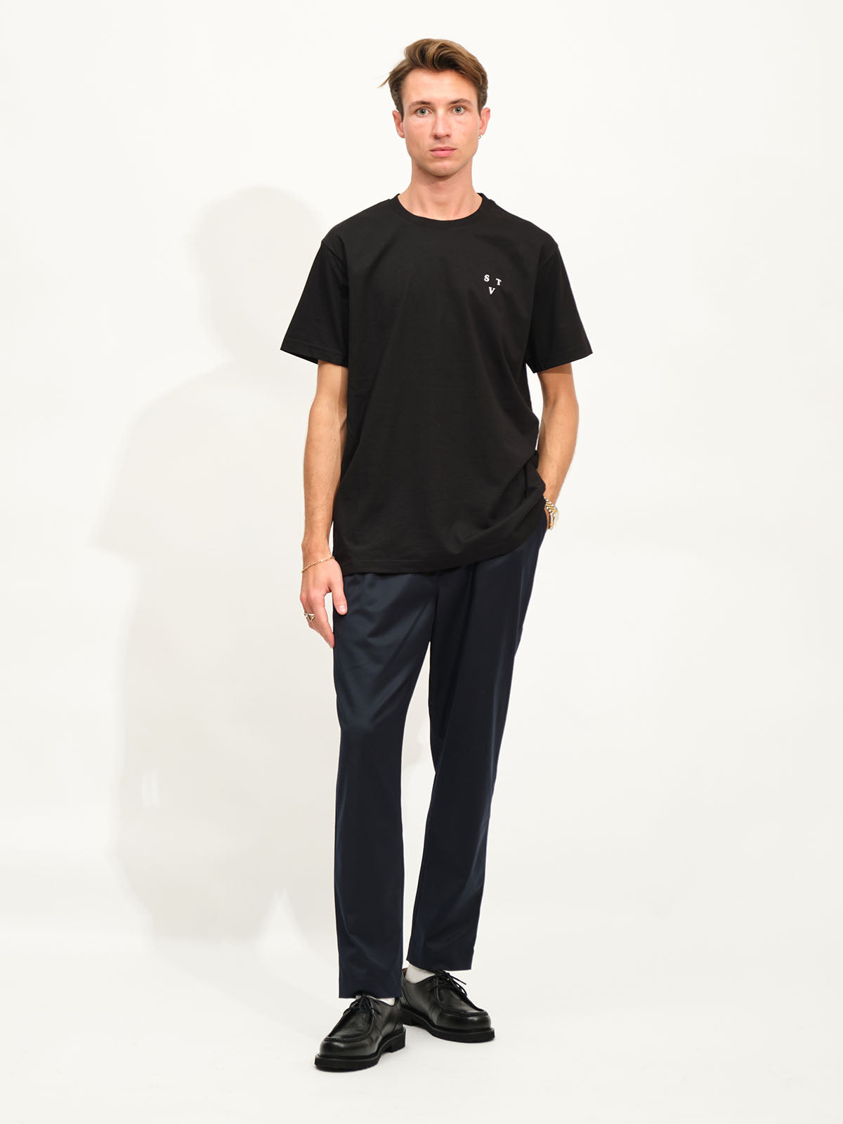 Heavyweight Organic STV Logo Tee | Black