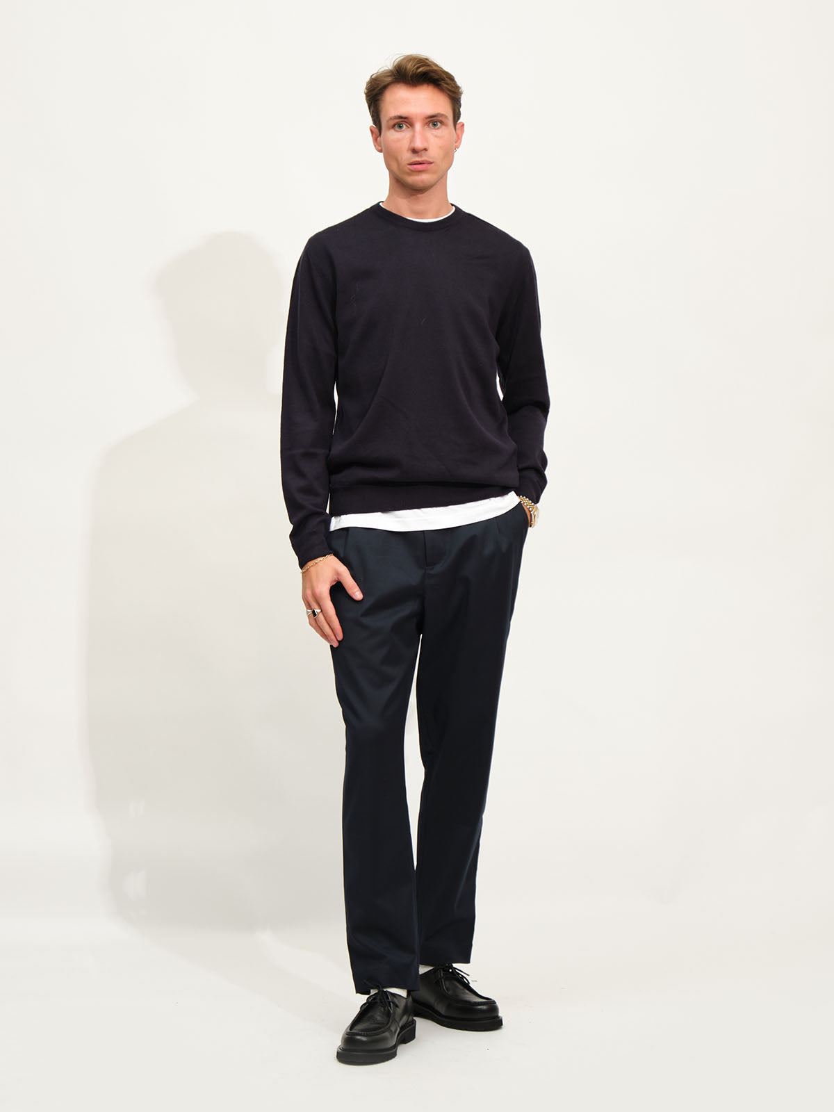 Extrafine Merino Knit | Navy Blue