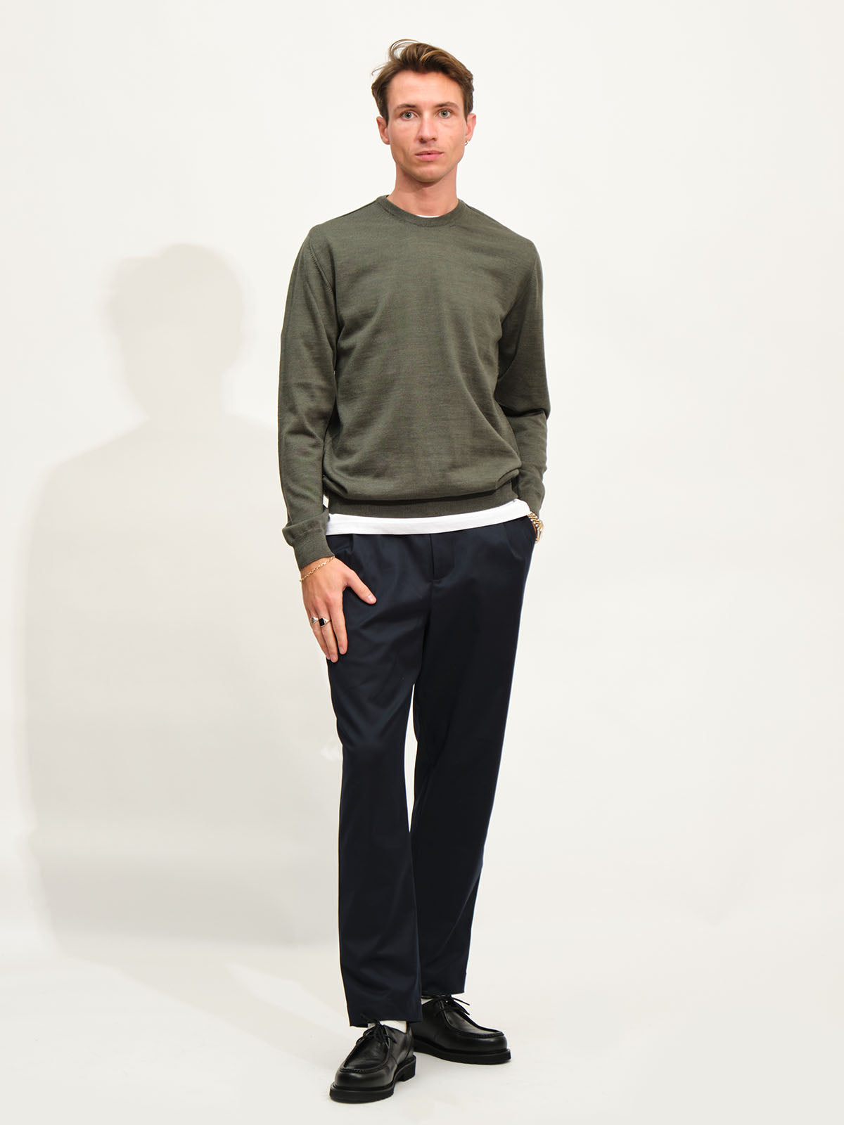 Extrafine Merino Knit | Olive Green