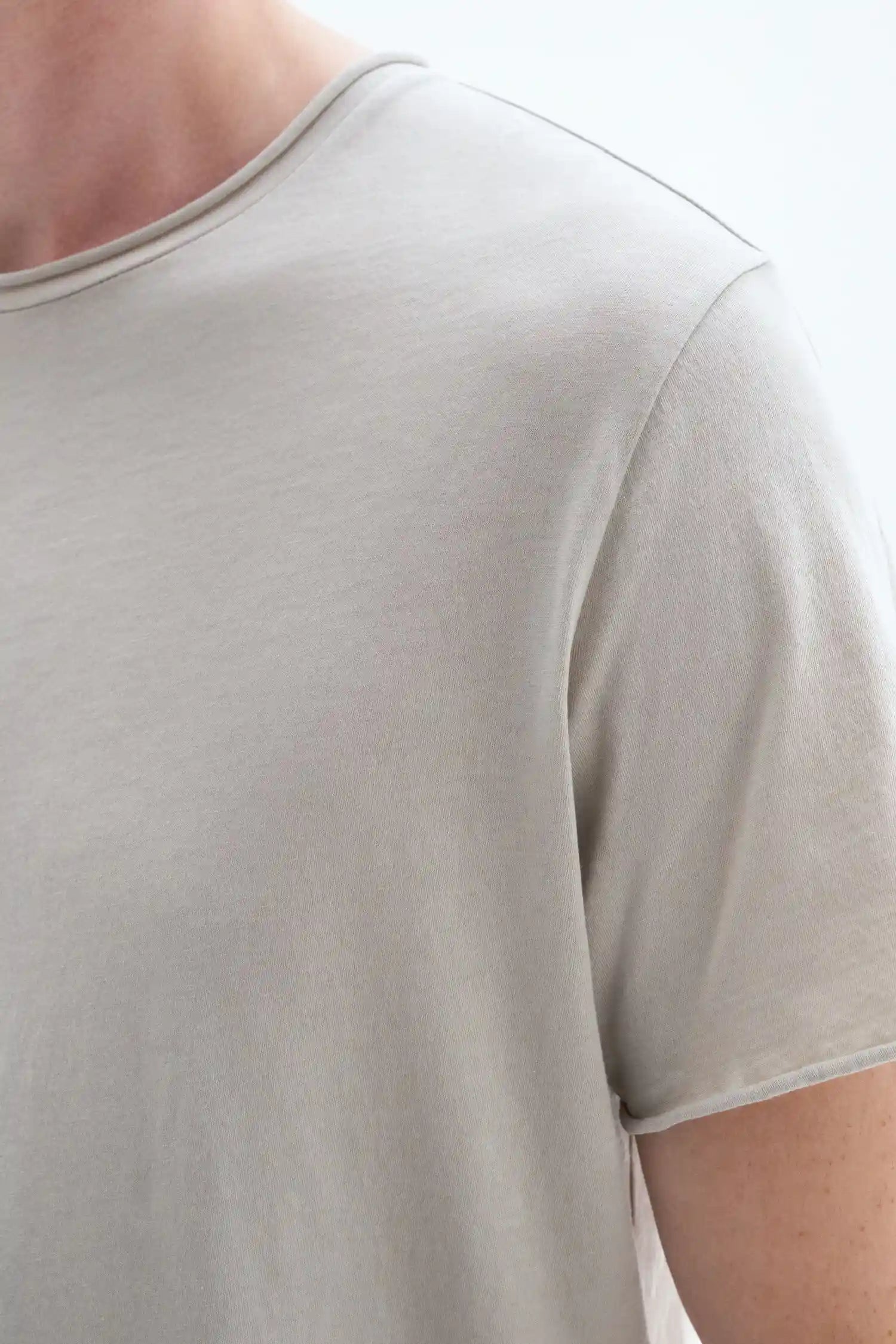 Roll Neck Tee | Light Sage