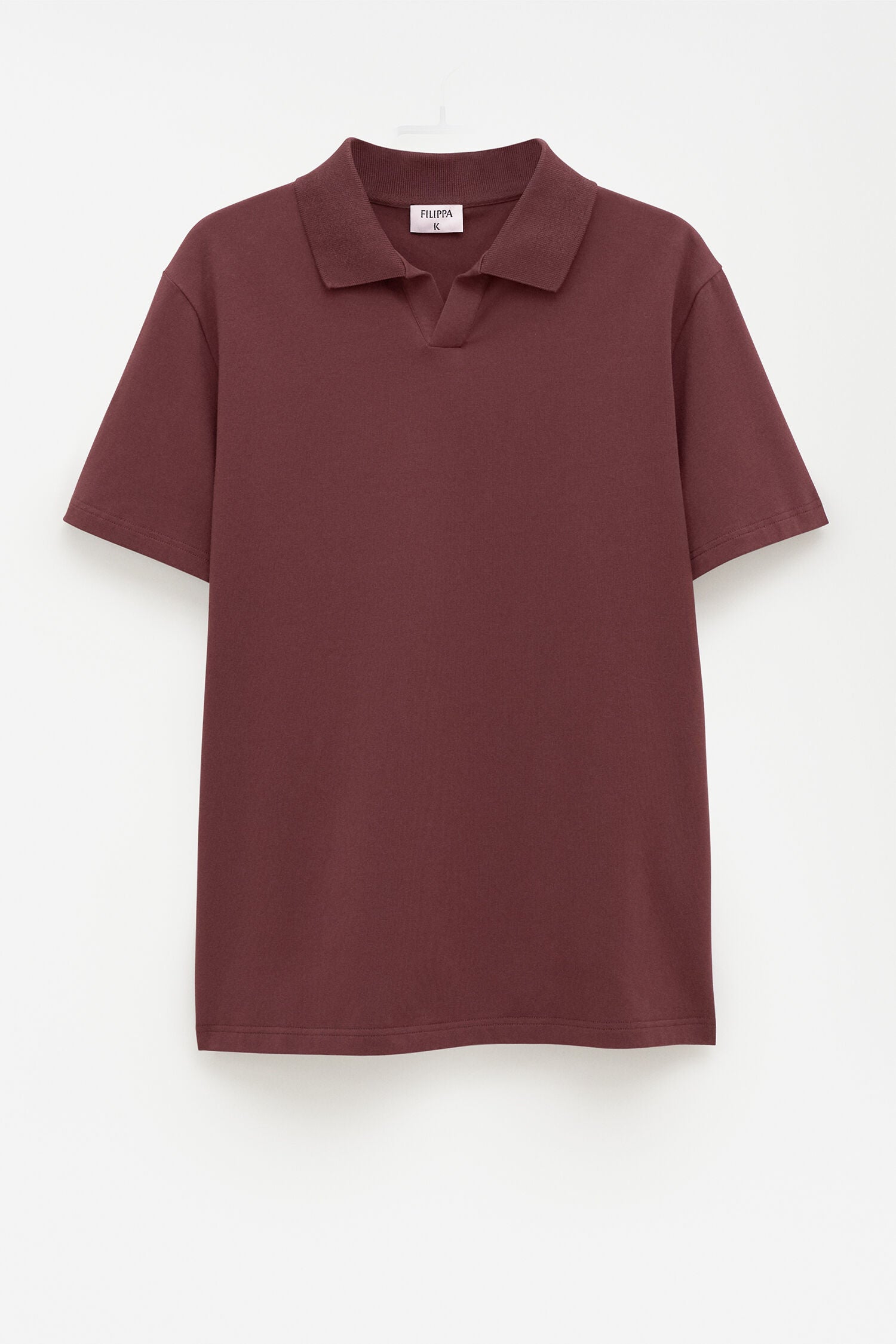 Stretch Cotton Polo T-shirt | Mahogany Brown