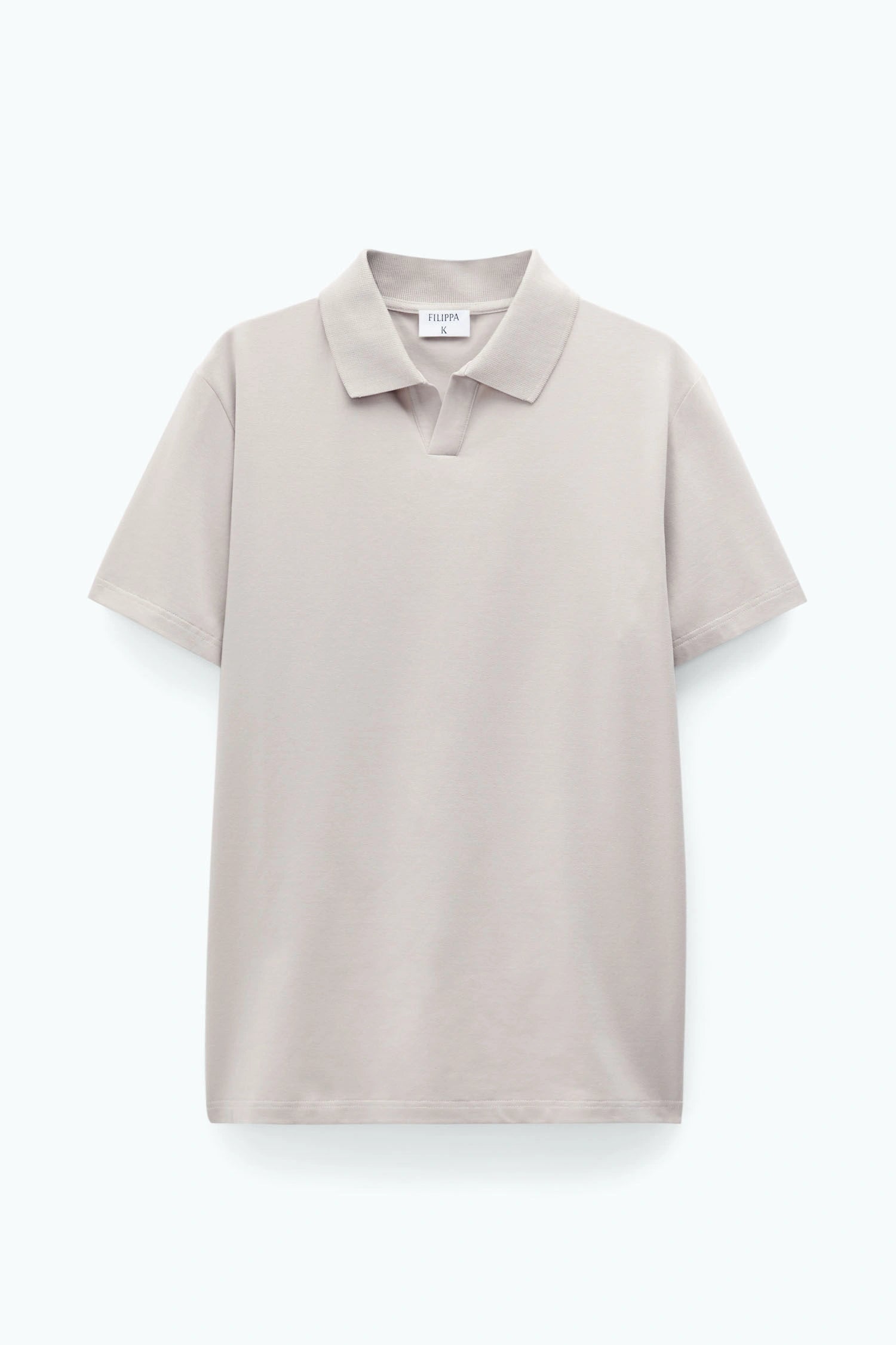 Stretch Cotton Polo T-Shirt | Light Taupe