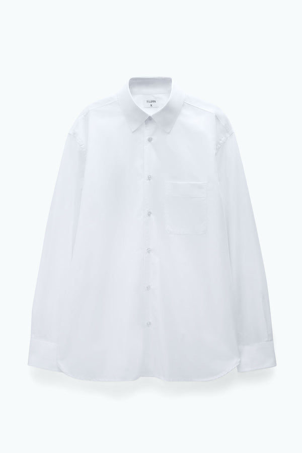 Relaxed Poplin Shirt | White