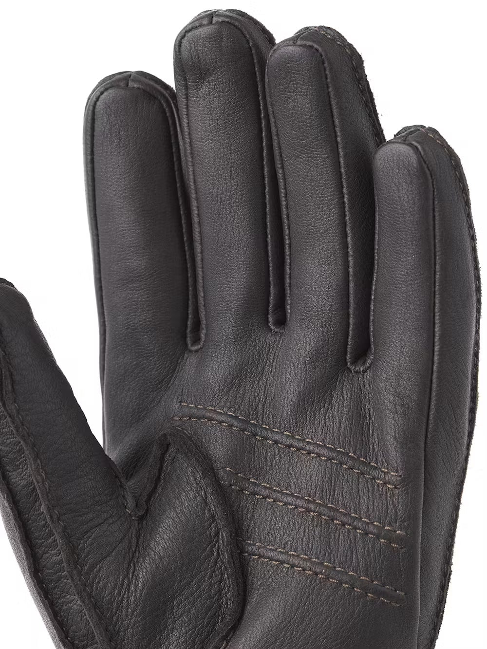 Deerskin Primaloft Rib Gloves | Dark Brown