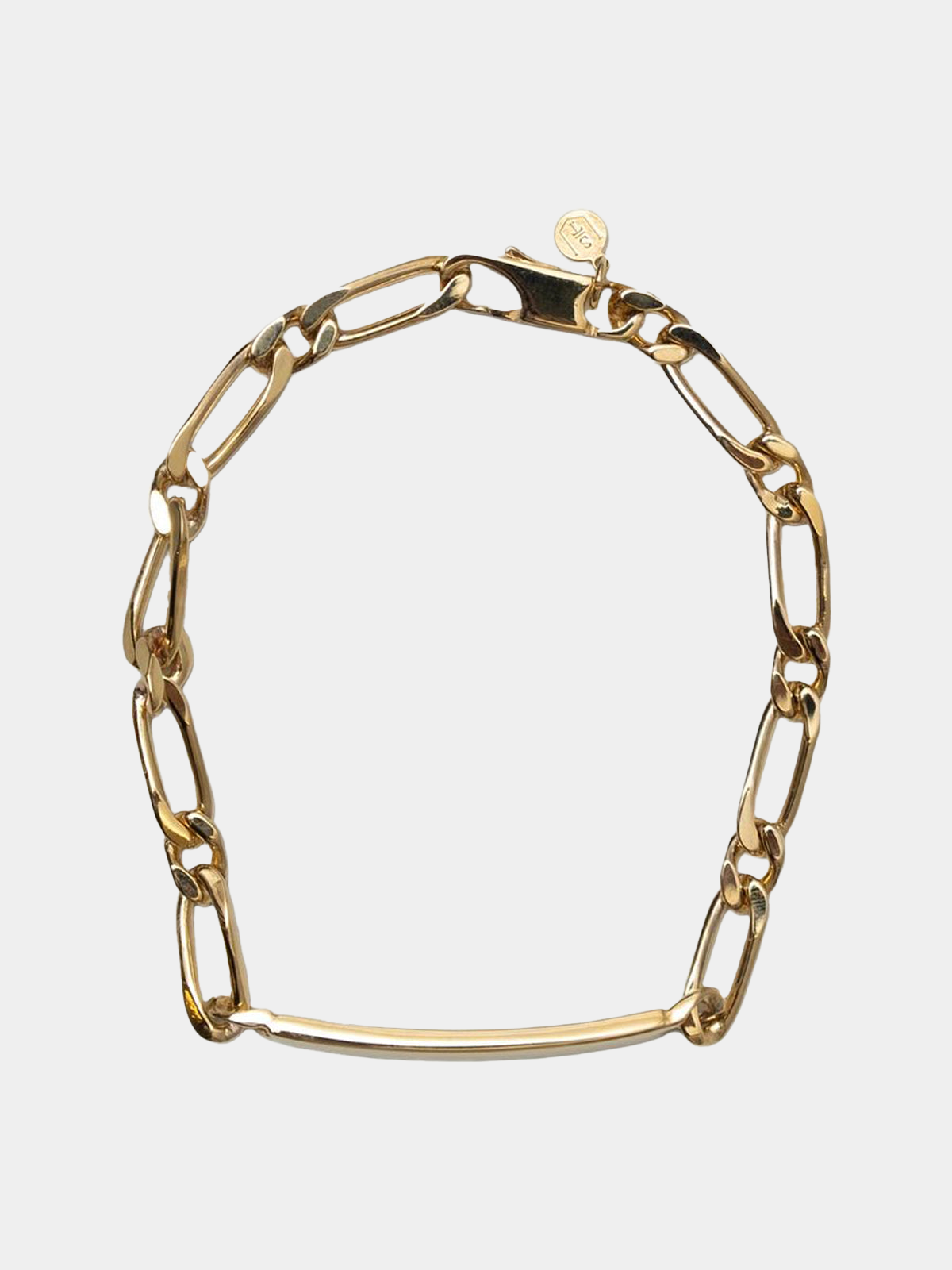 5.6 mm Figaro Identity Bracelets | Gold Plated