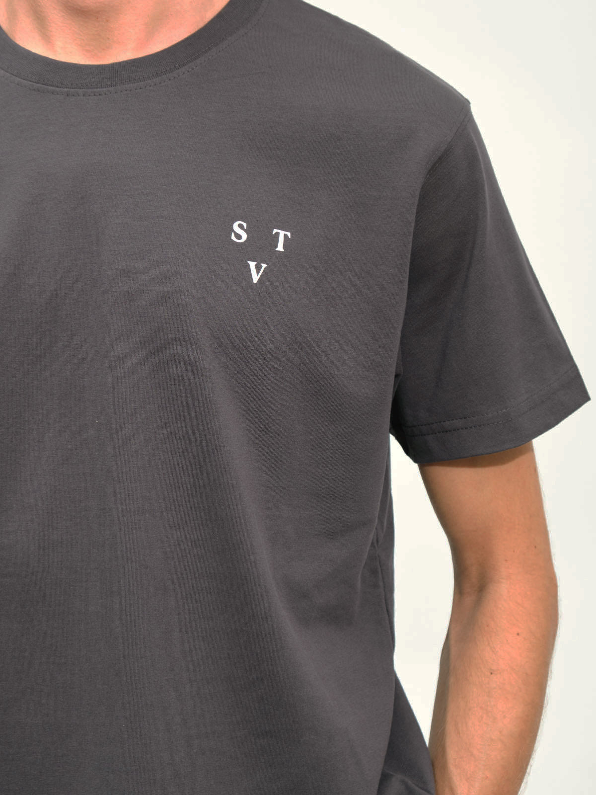Heavyweight Organic STV Logo Tee | Grey