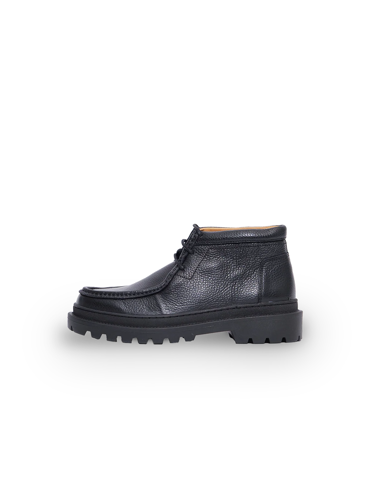 CHUNKY DECK BOOT | GRAINED LEATHER BLACK