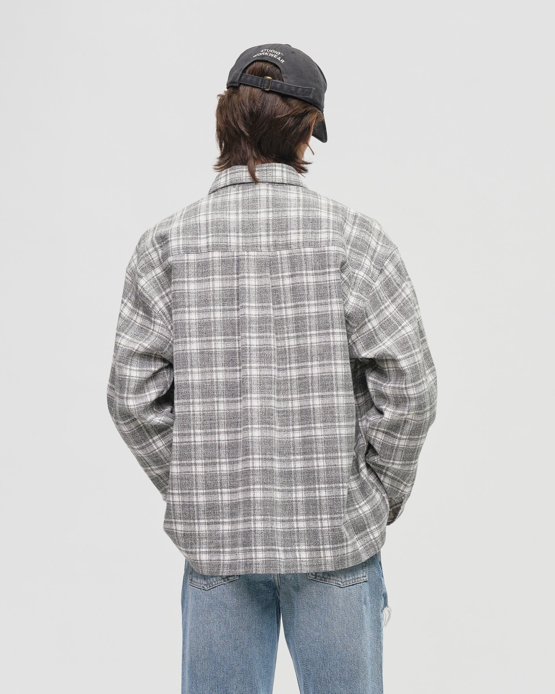 Bellflower Spring Flannel - Charcoal Check