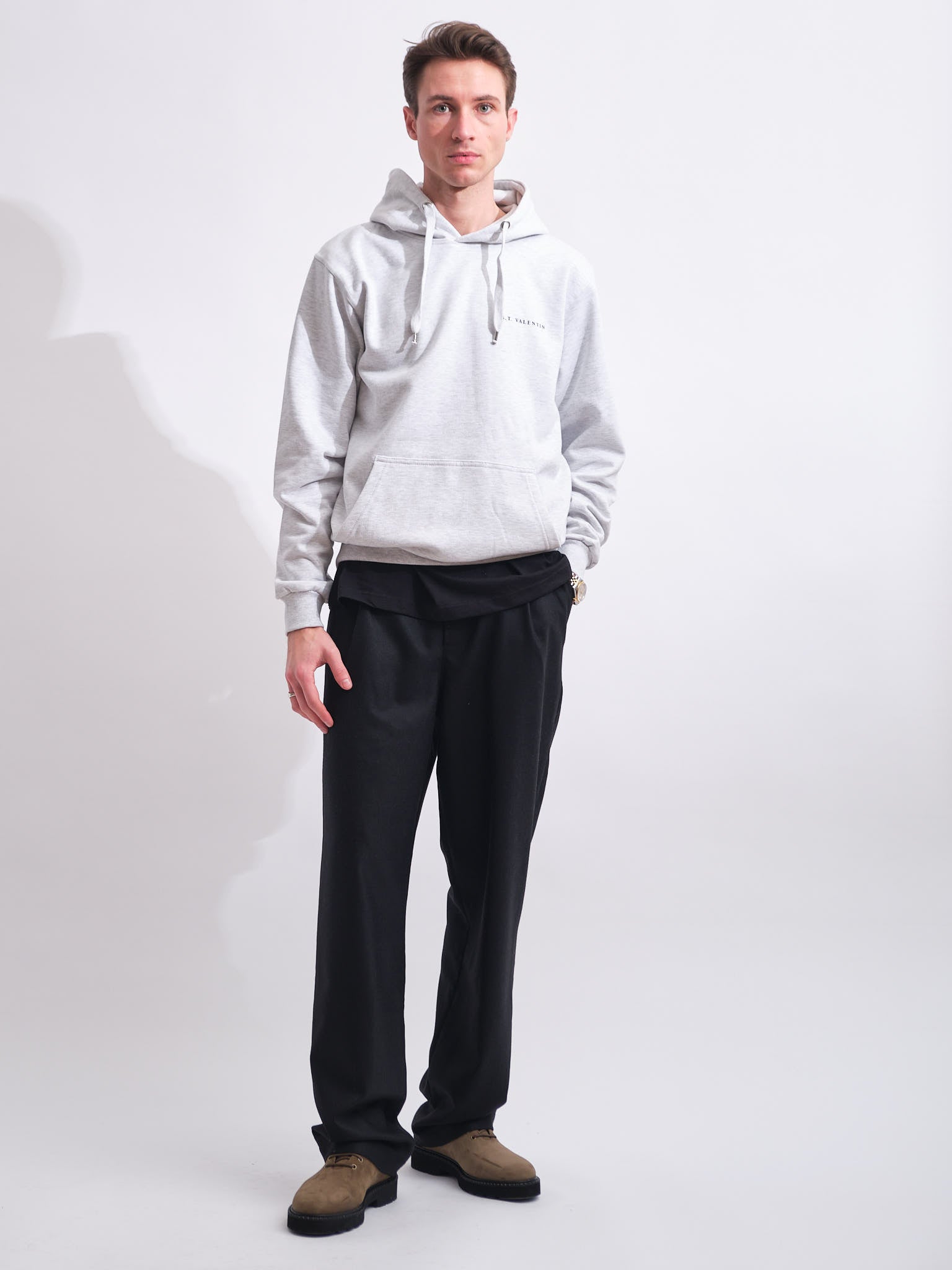 Heavyweight Organic Logo Hoodie | Ash