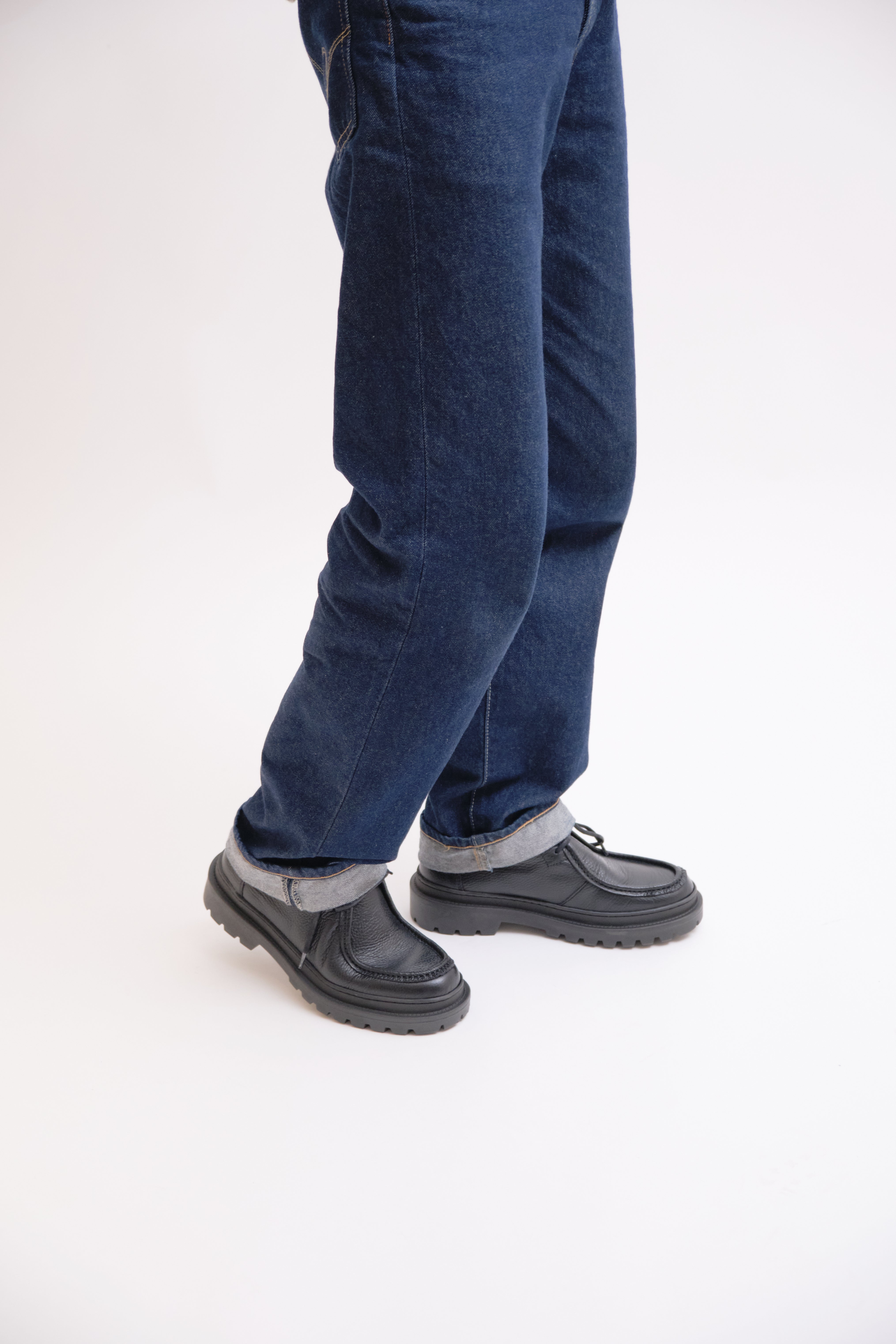 CHUNKY DECK BOOT | GRAINED LEATHER BLACK