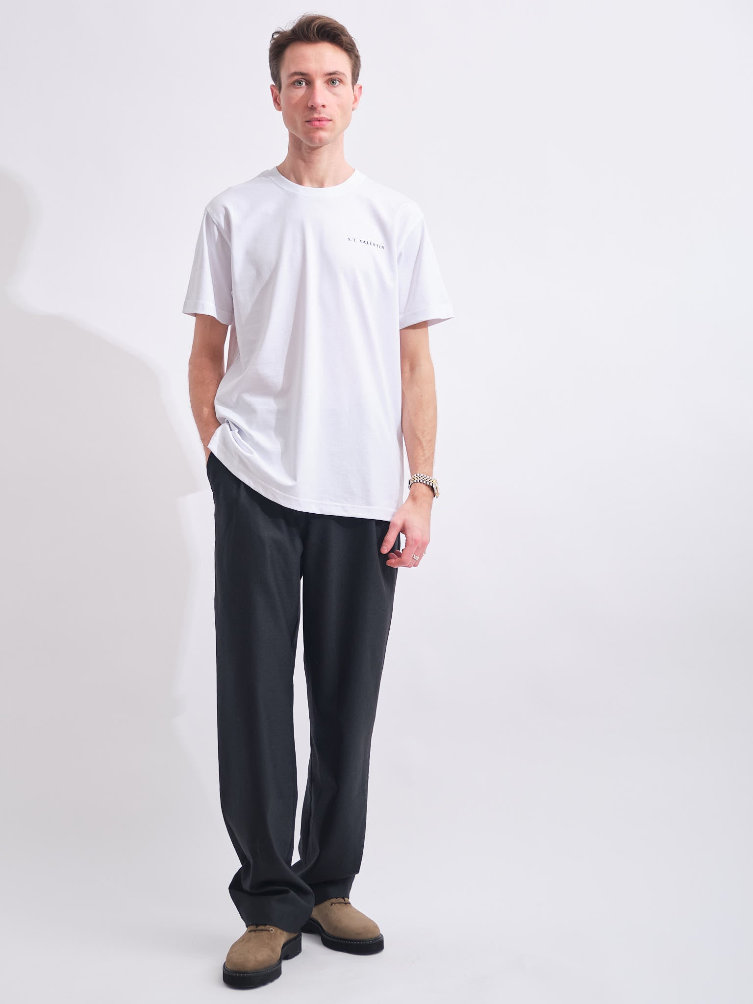 Heavyweight Organic Logo Tee | White