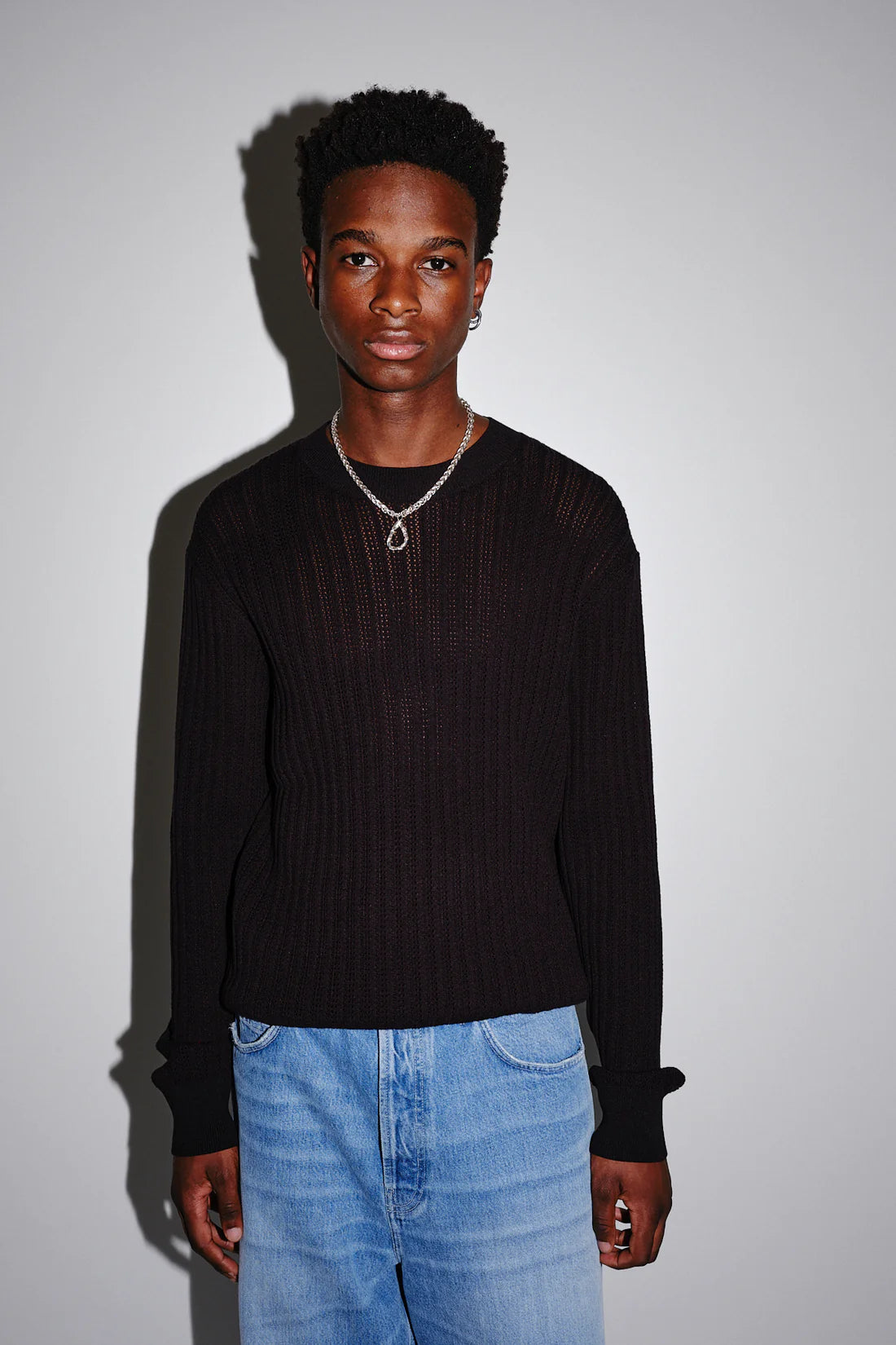 Ryder Pointelle Knit | Black
