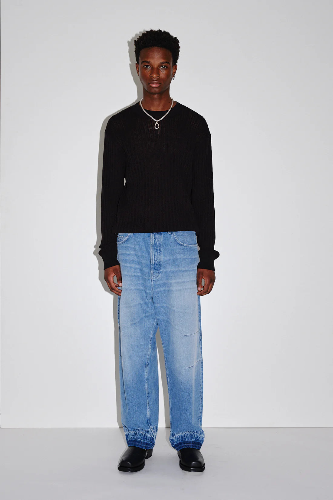 Ryder Pointelle Knit | Black