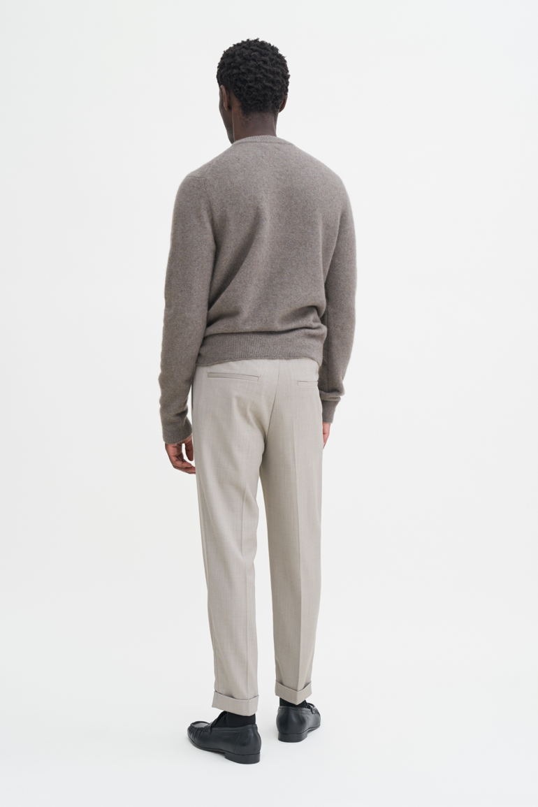 Terry Cropped Trousers | Sage Melange