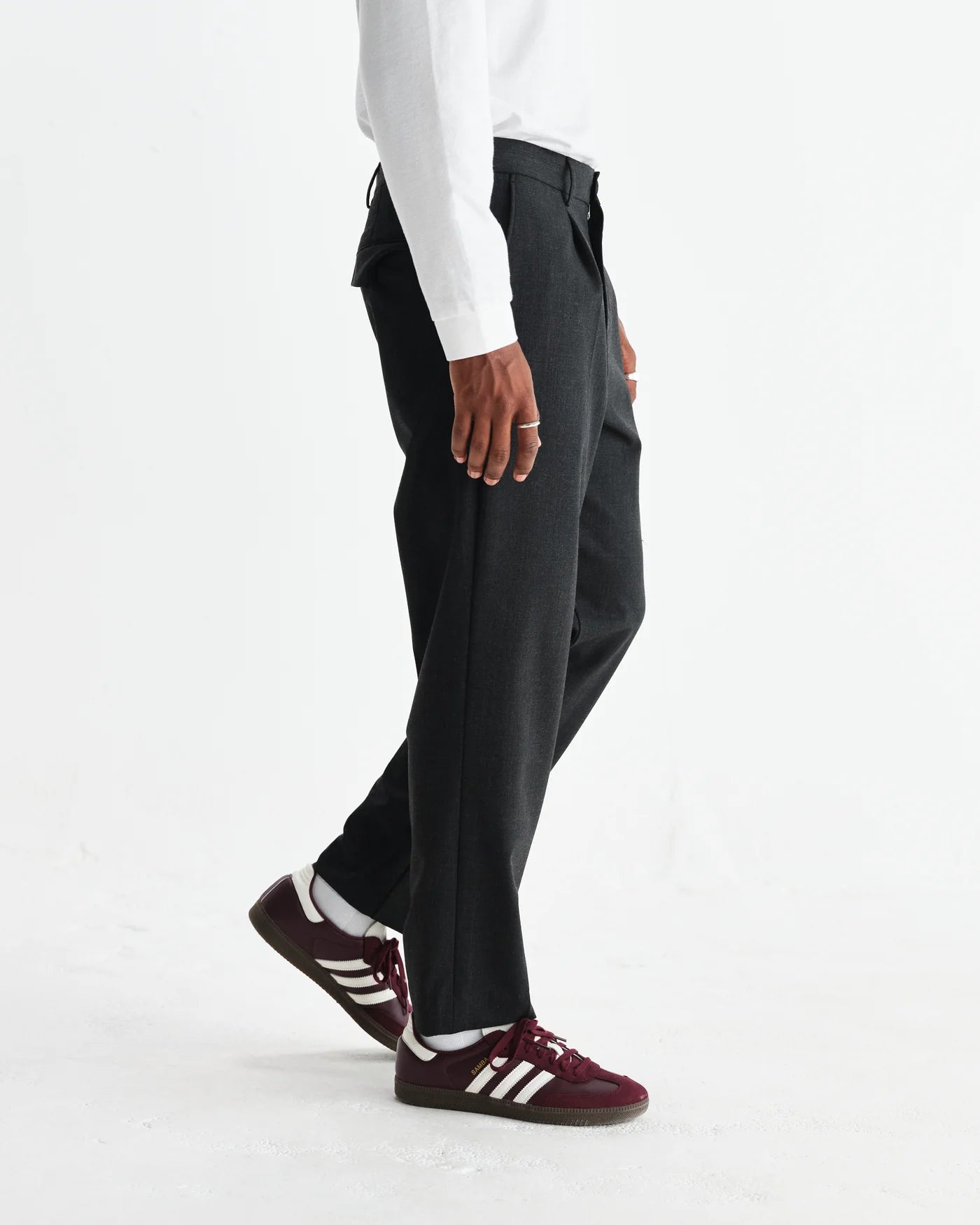 Aubyn Trouser Wool Blend Twill | Charcoal
