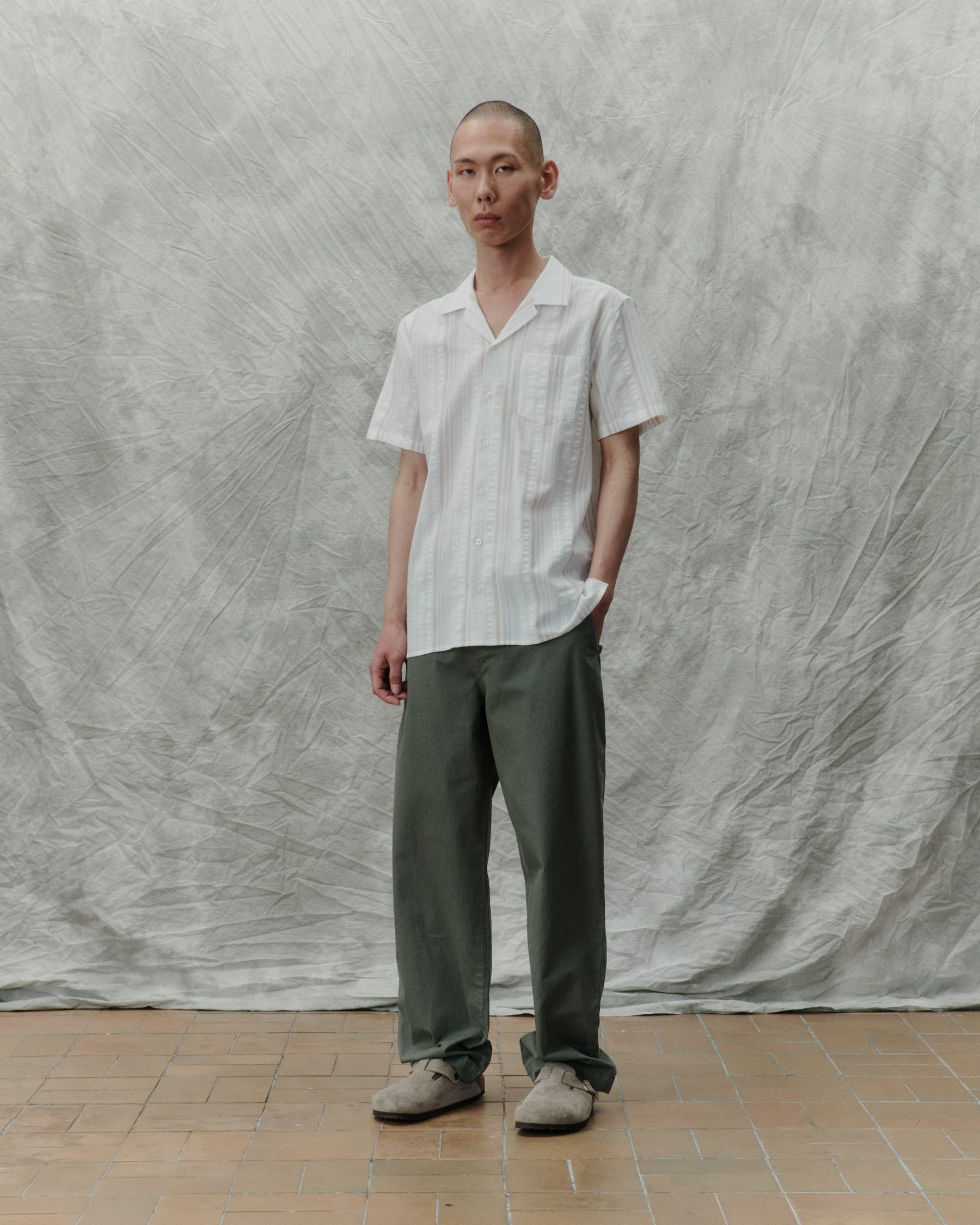 Cave Shirt | Taupe Stripe