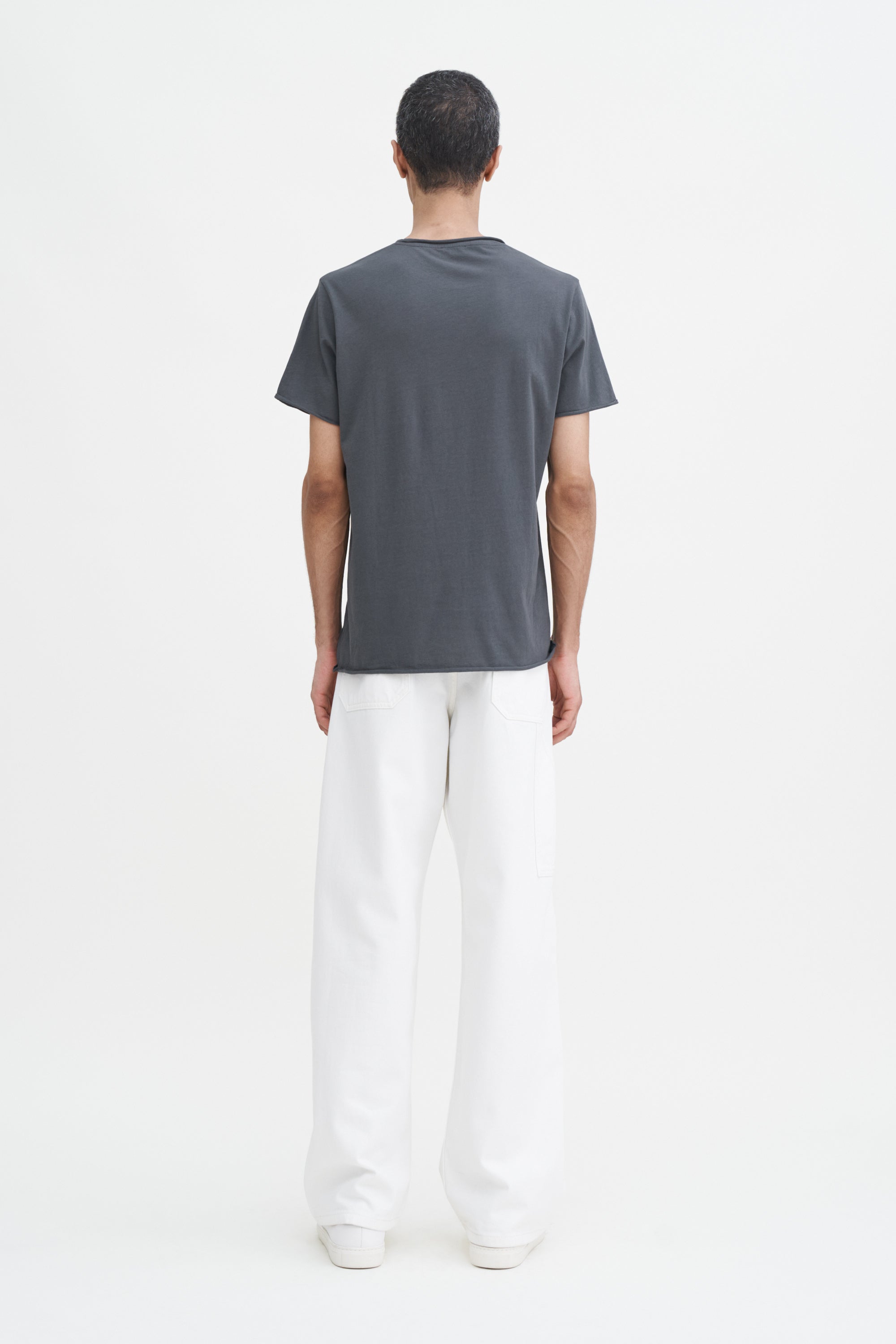 Roll Neck Tee | Charcoal