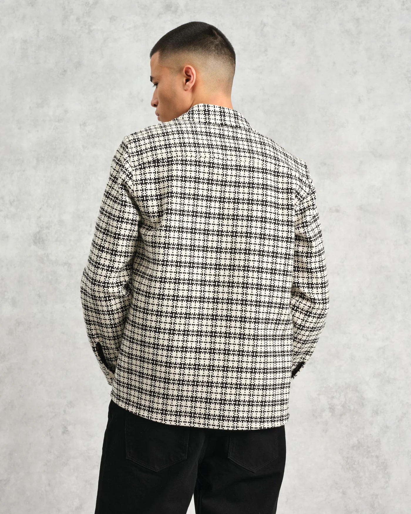 Whiting Yard Overshirt | Black/Ecru