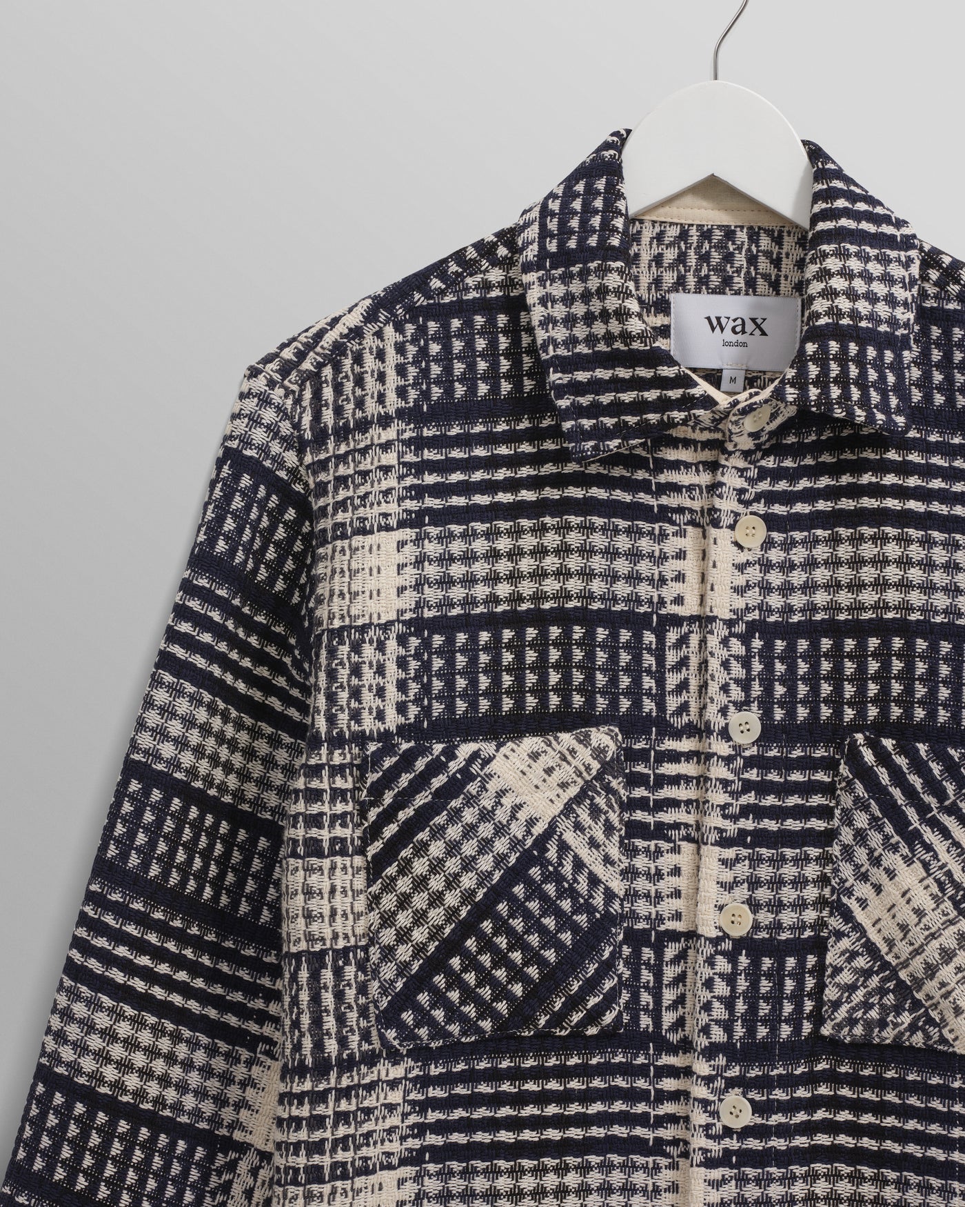 Whiting Addle Overshirt | Navy/Ecru
