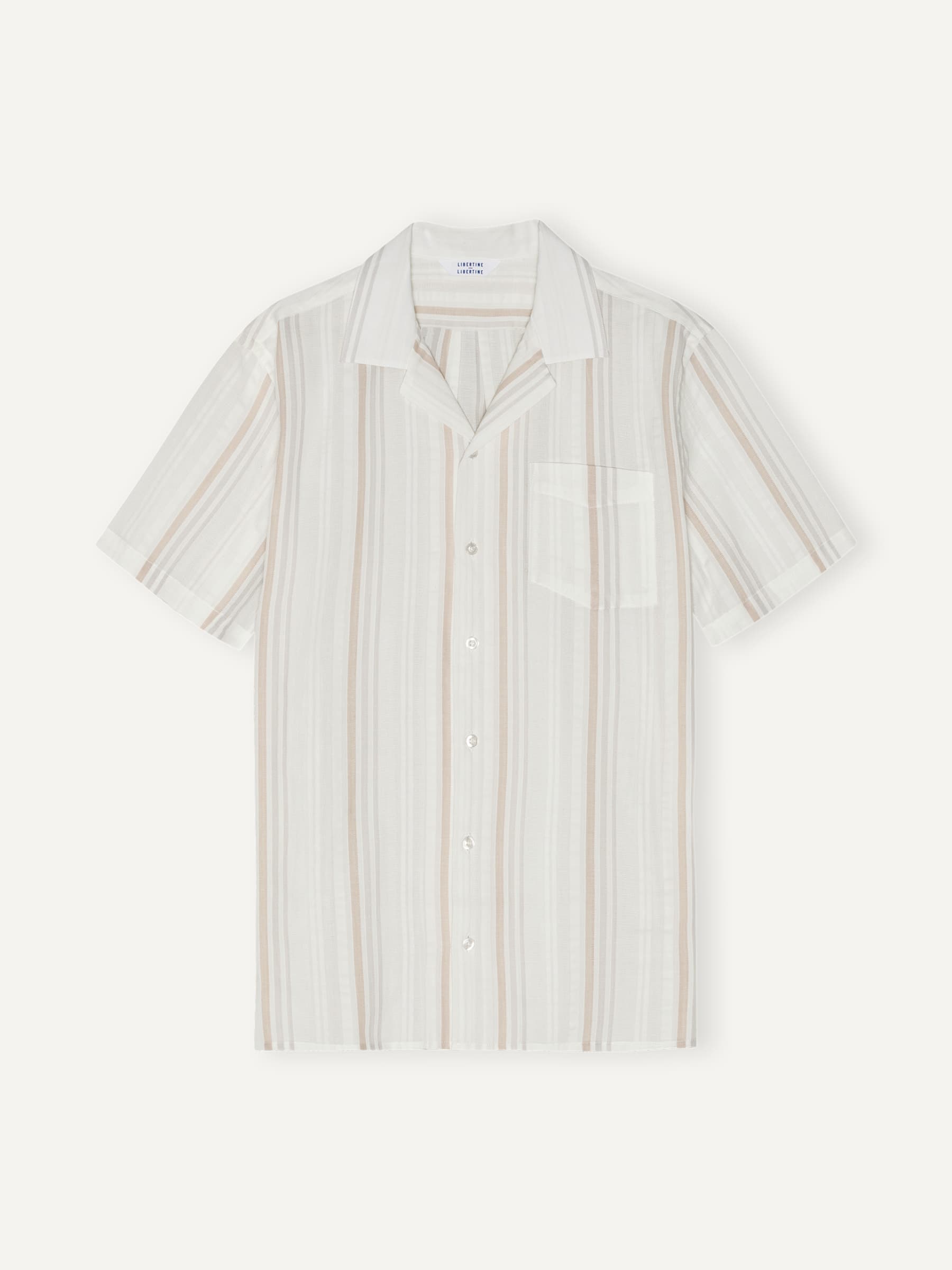 Cave Shirt | Taupe Stripe
