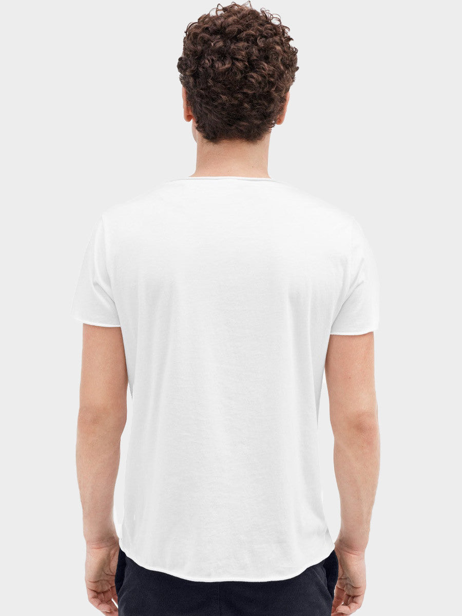 Roll Neck Tee | White