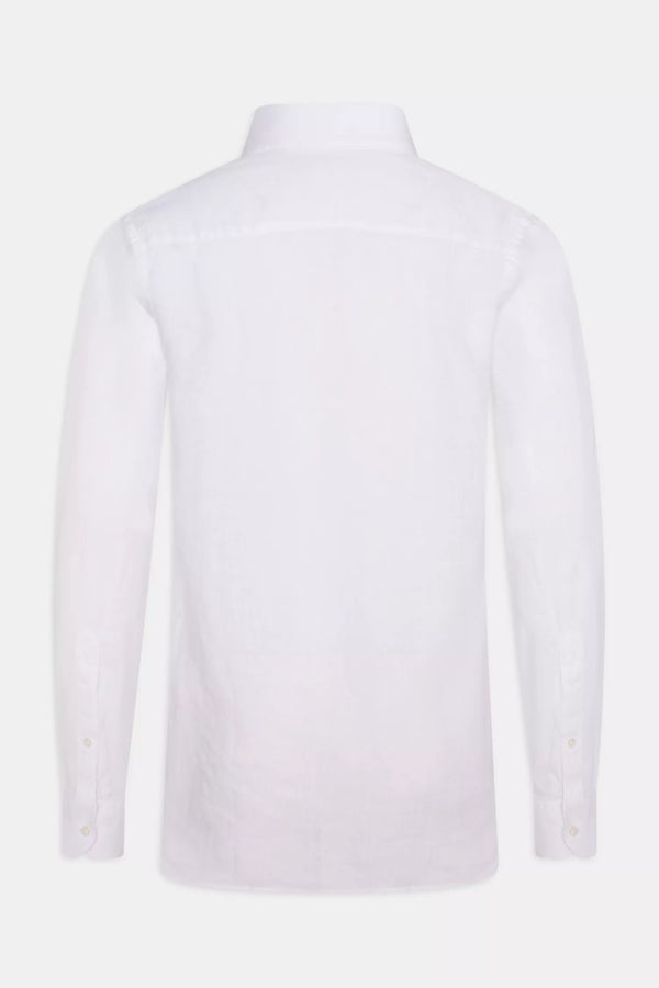 Button Down Linen Shirt | White