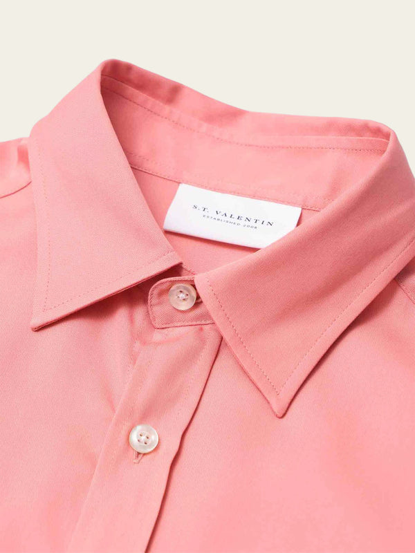 Italian Tencel Short Sleeve Shirt | Pinkish