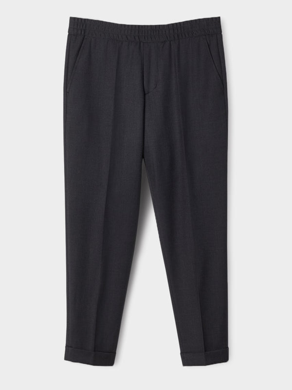 Terry Cropped Trouser | Anthracite