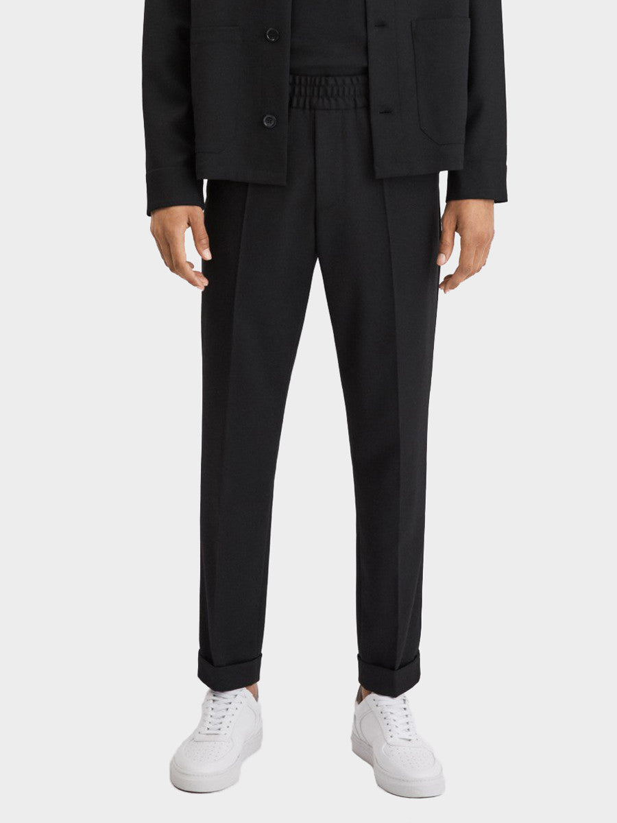 Terry Cropped Trouser | Black