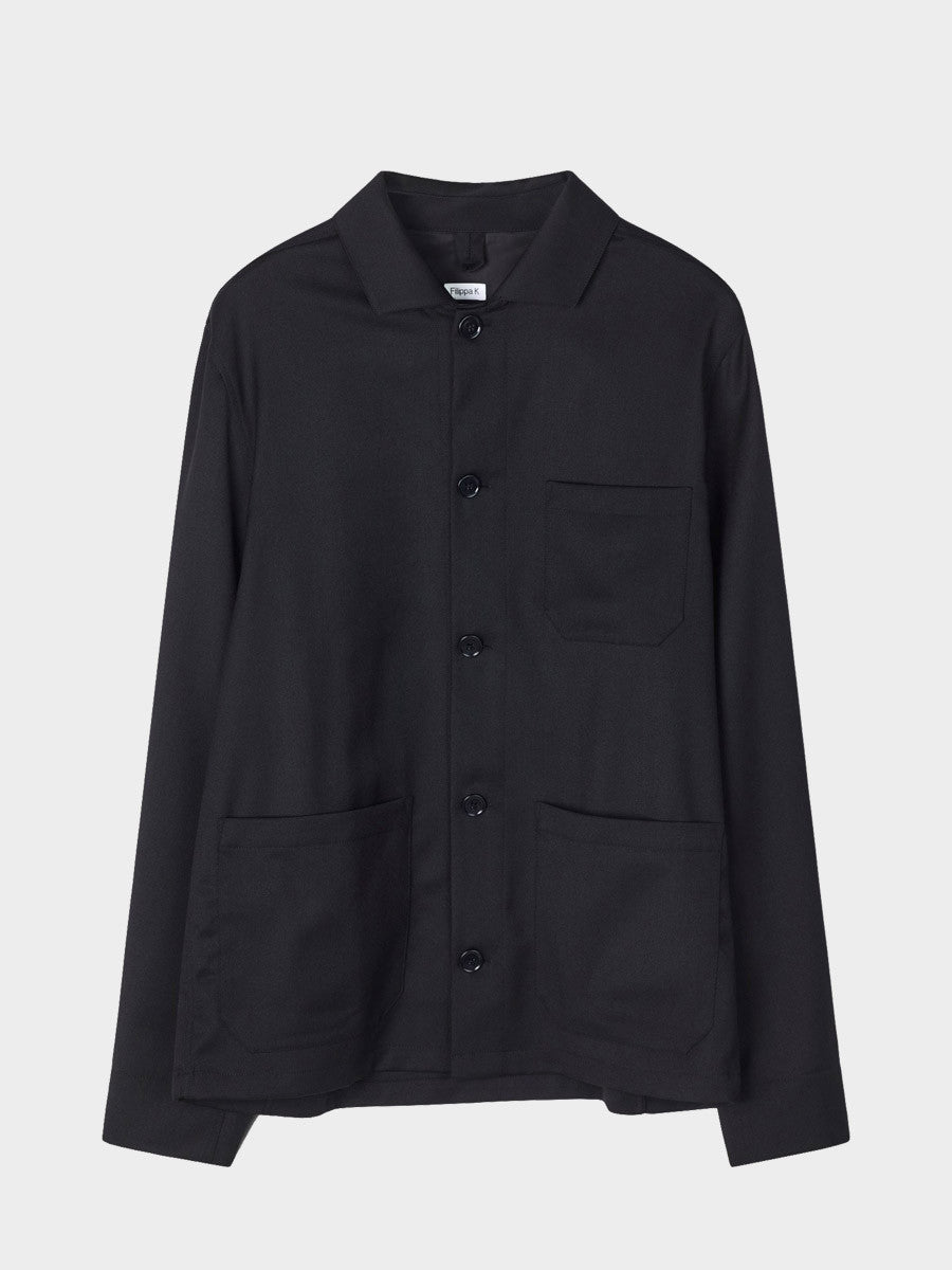 Louis Gabardine Jacket | Black