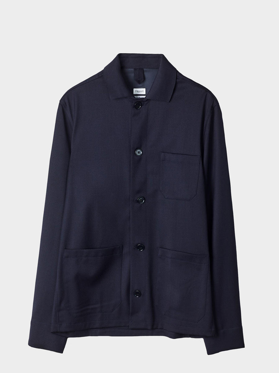 Louis Gabardine Jacket | Navy