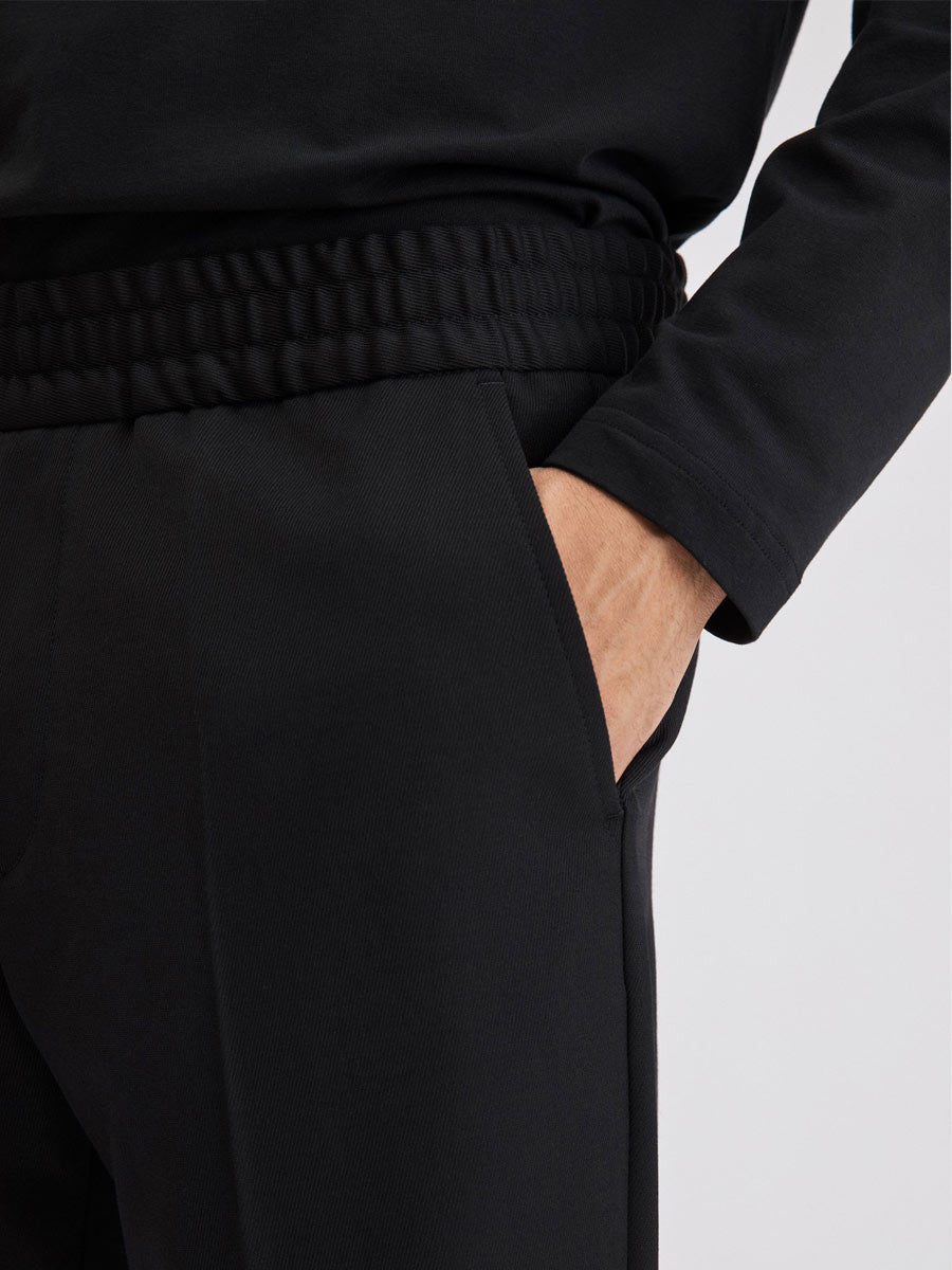 Terry Cropped Trouser | Black