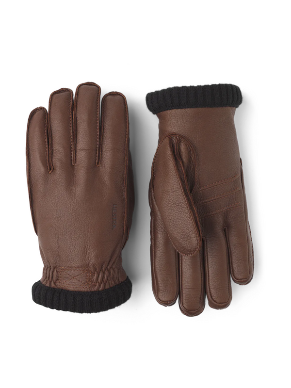 Deerskin Primaloft Rib Gloves  | Chocolate