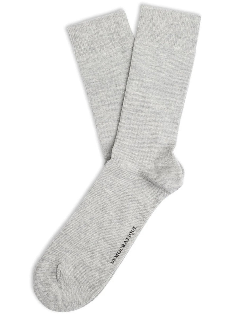 Originals Fine Rib Socks | Light Grey Melange