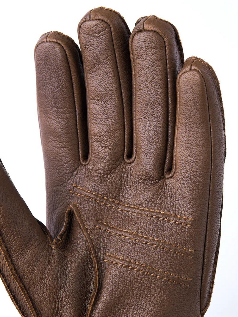 Deerskin Primaloft Rib Gloves  | Chocolate