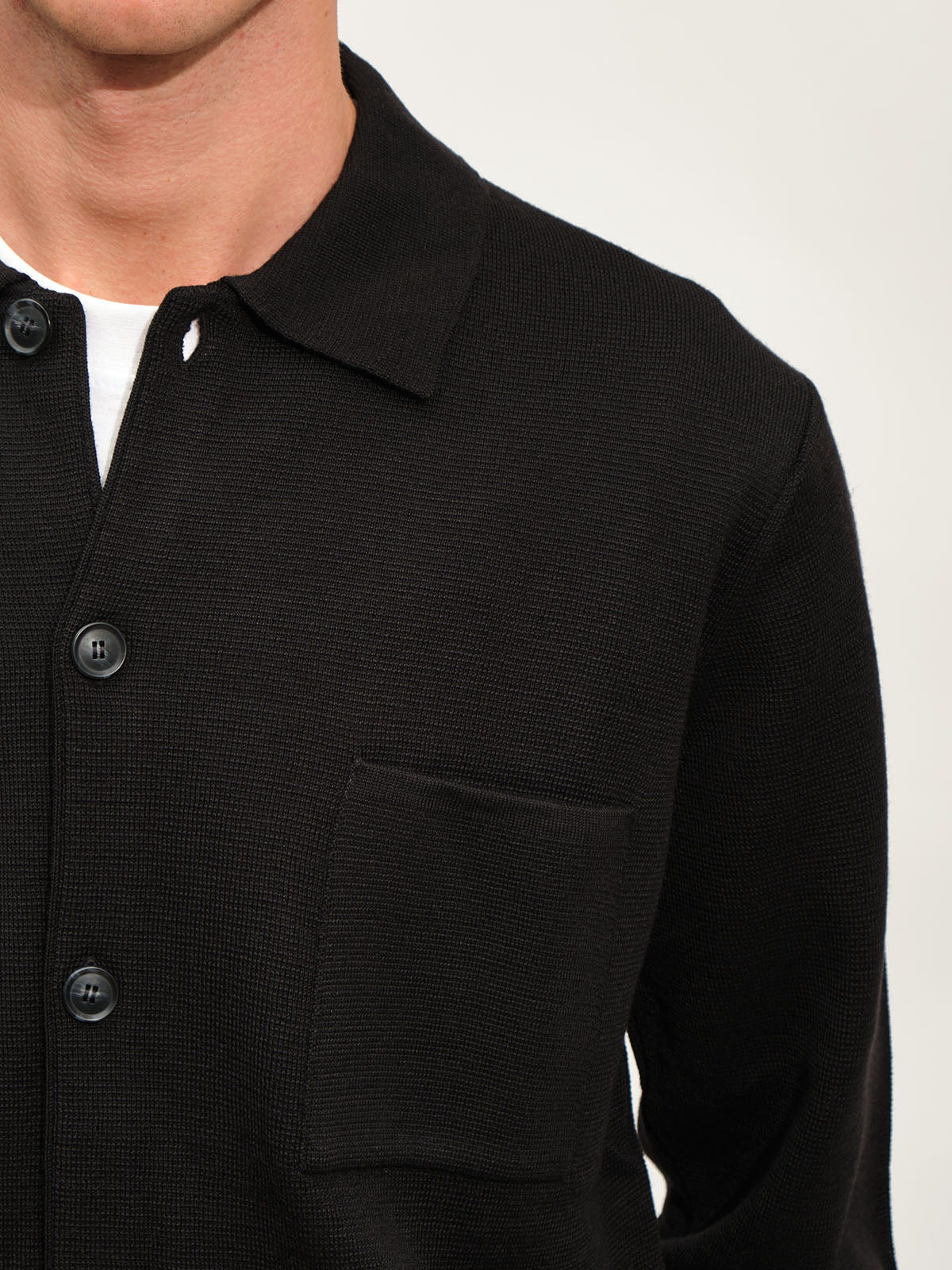 Knitted Overshirt | Black