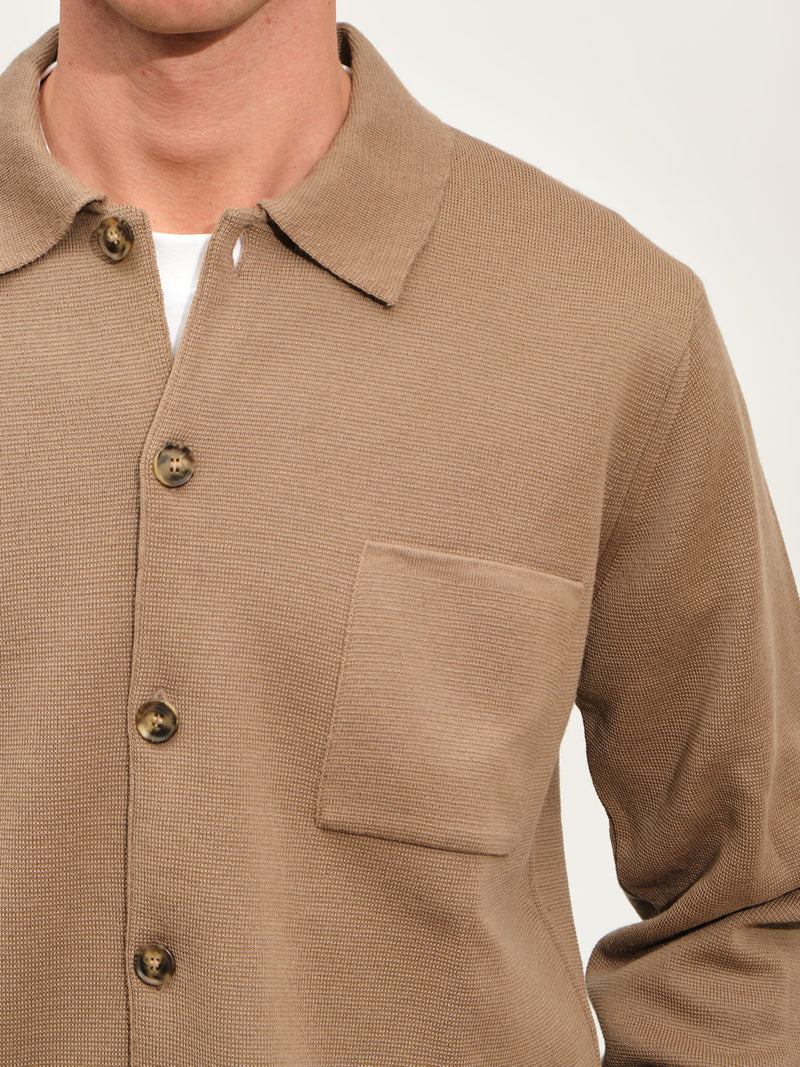 Knitted Overshirt | Taup