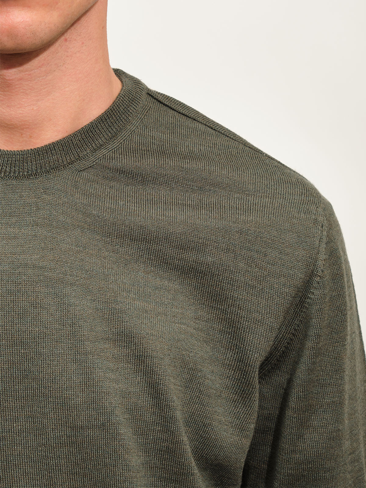 Extrafine Merino Knit | Olive Green