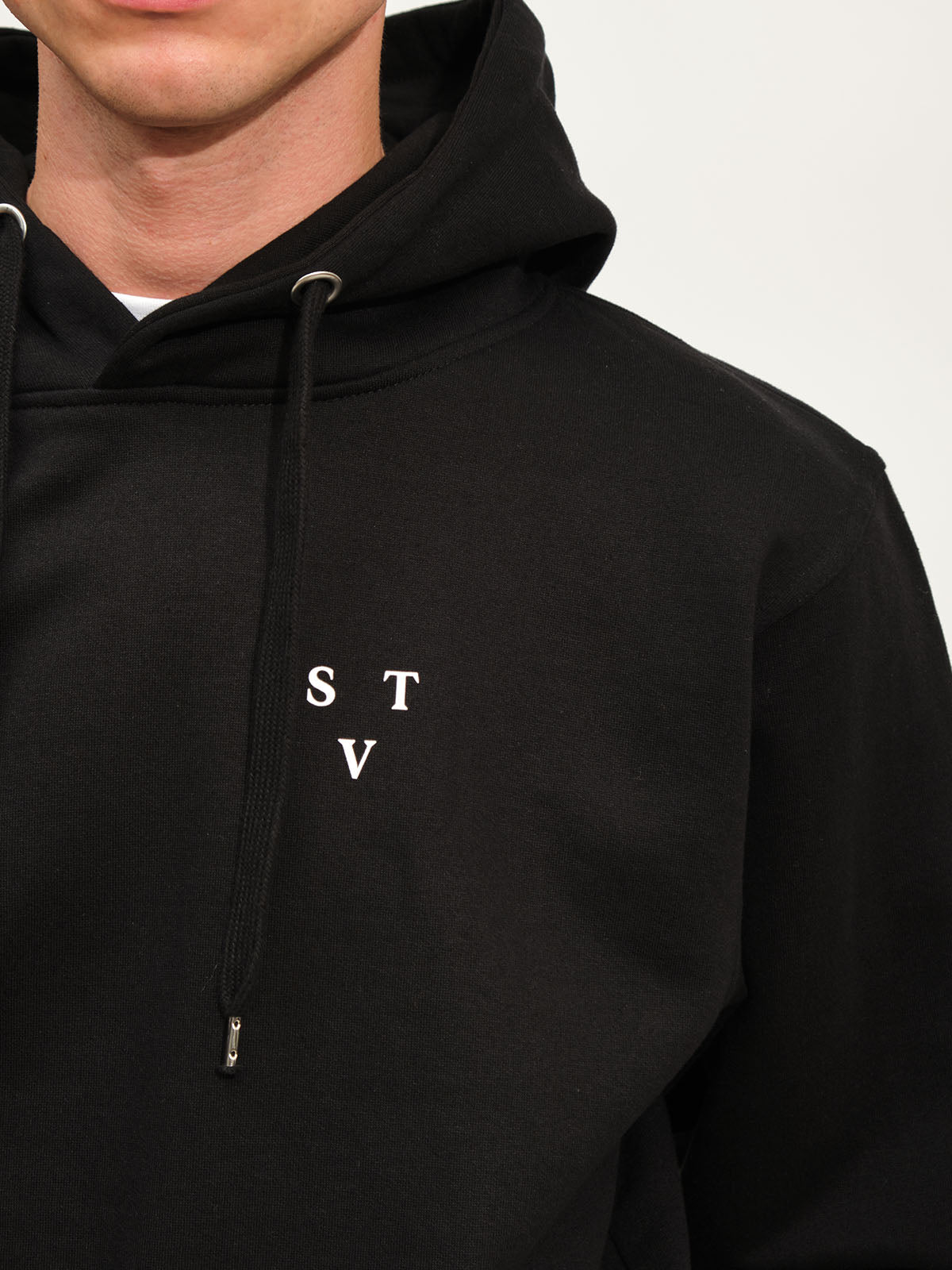 Heavyweight Organic STV Logo Hoodie | Black