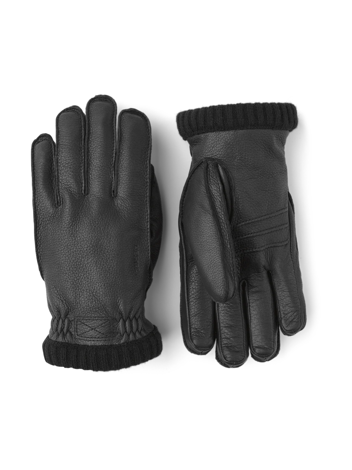 Deerskin Primaloft Rib Gloves  | Black