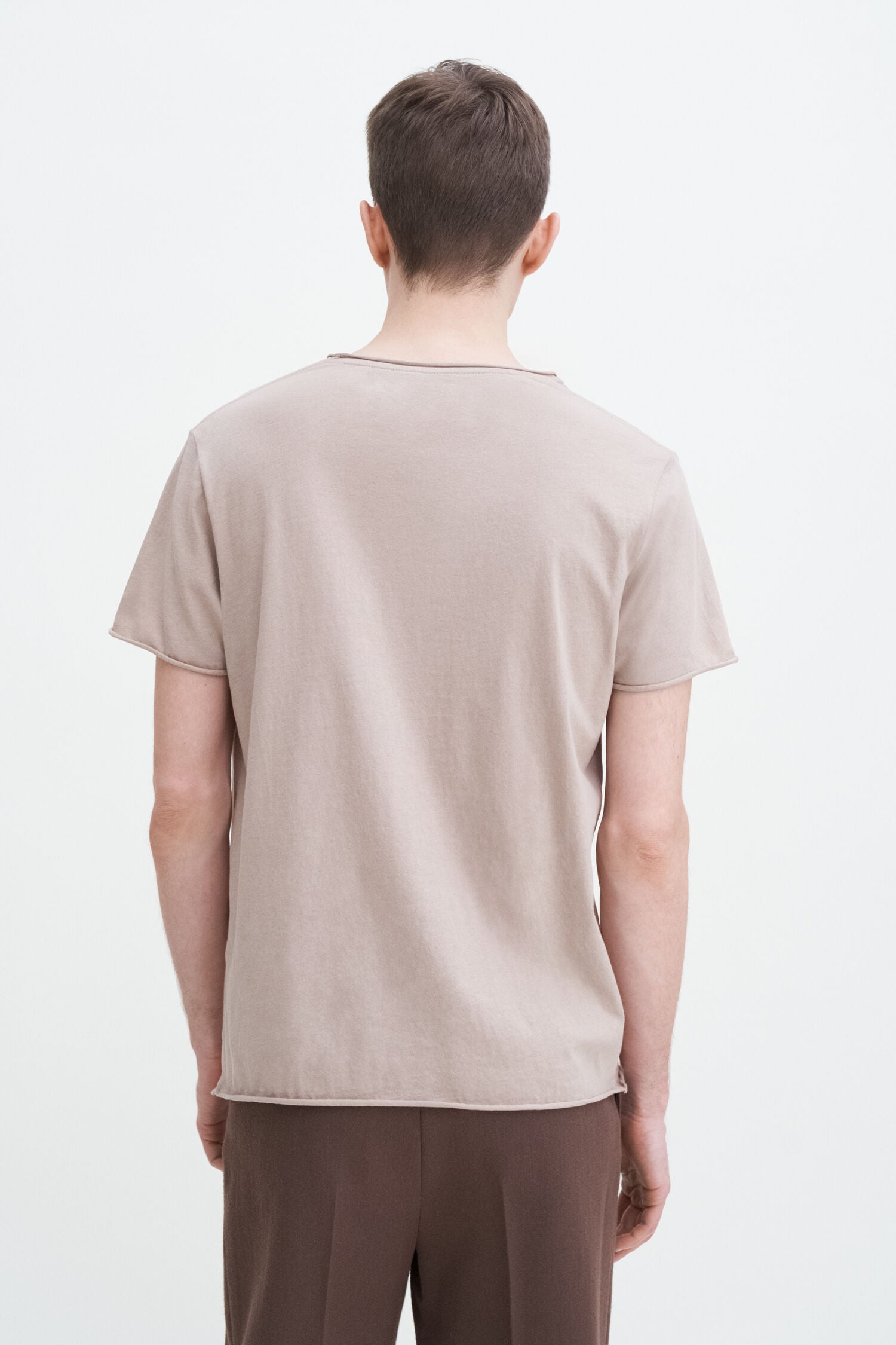 Roll Neck Tee | Faded Khaki