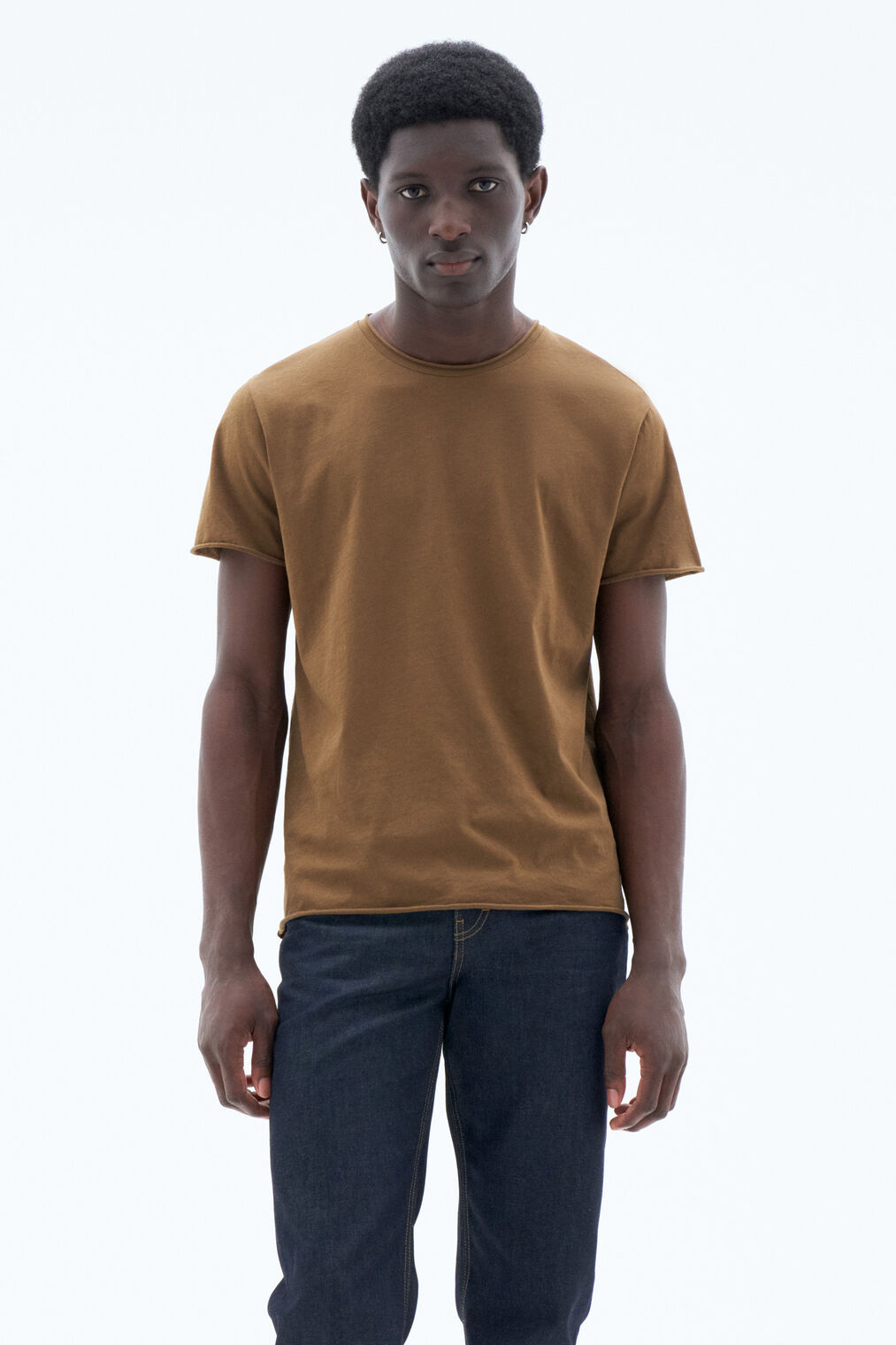 Roll Neck Tee | Bronze Green