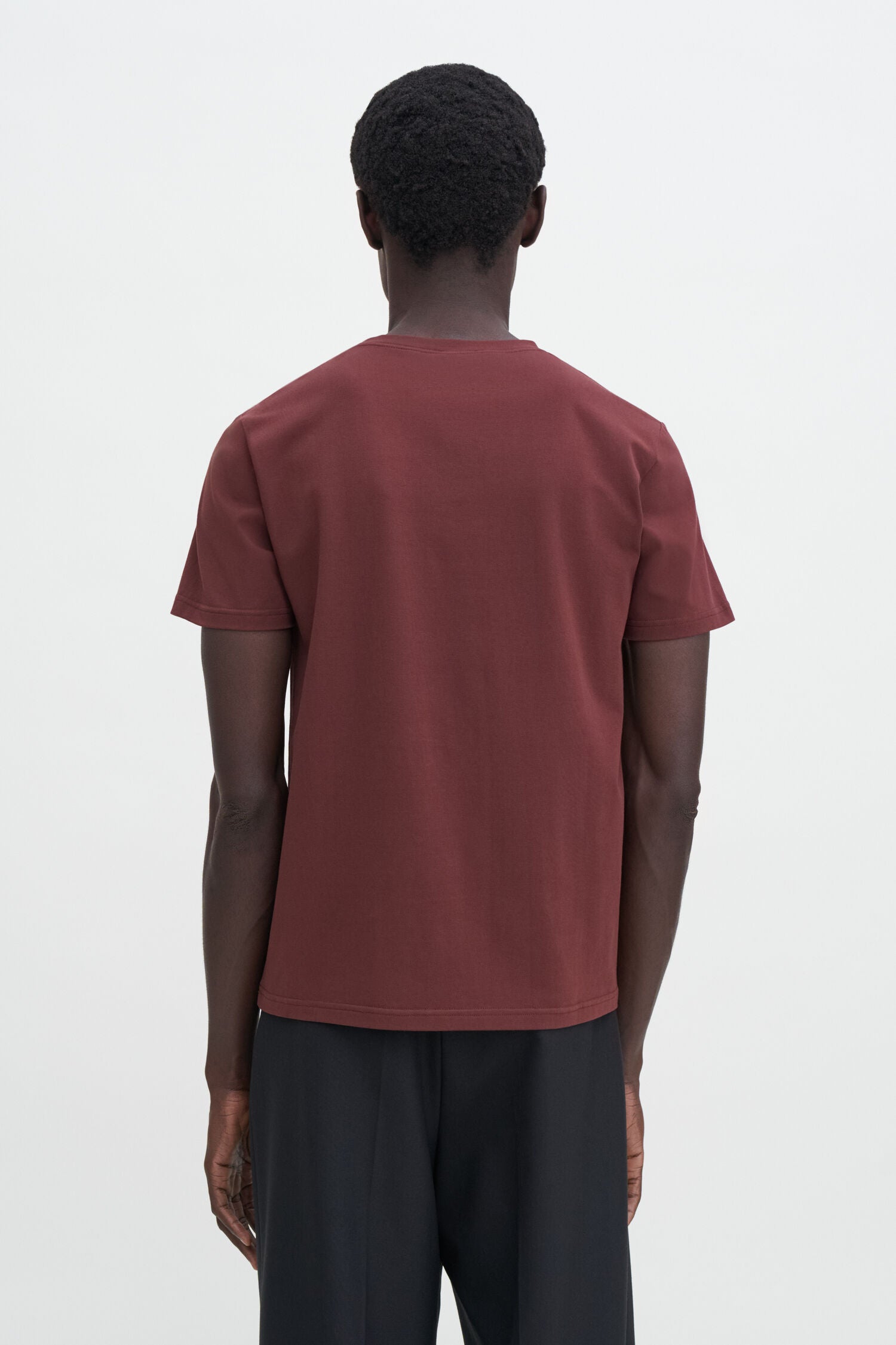 Stretch Cotton Tee | Mahogany Brown