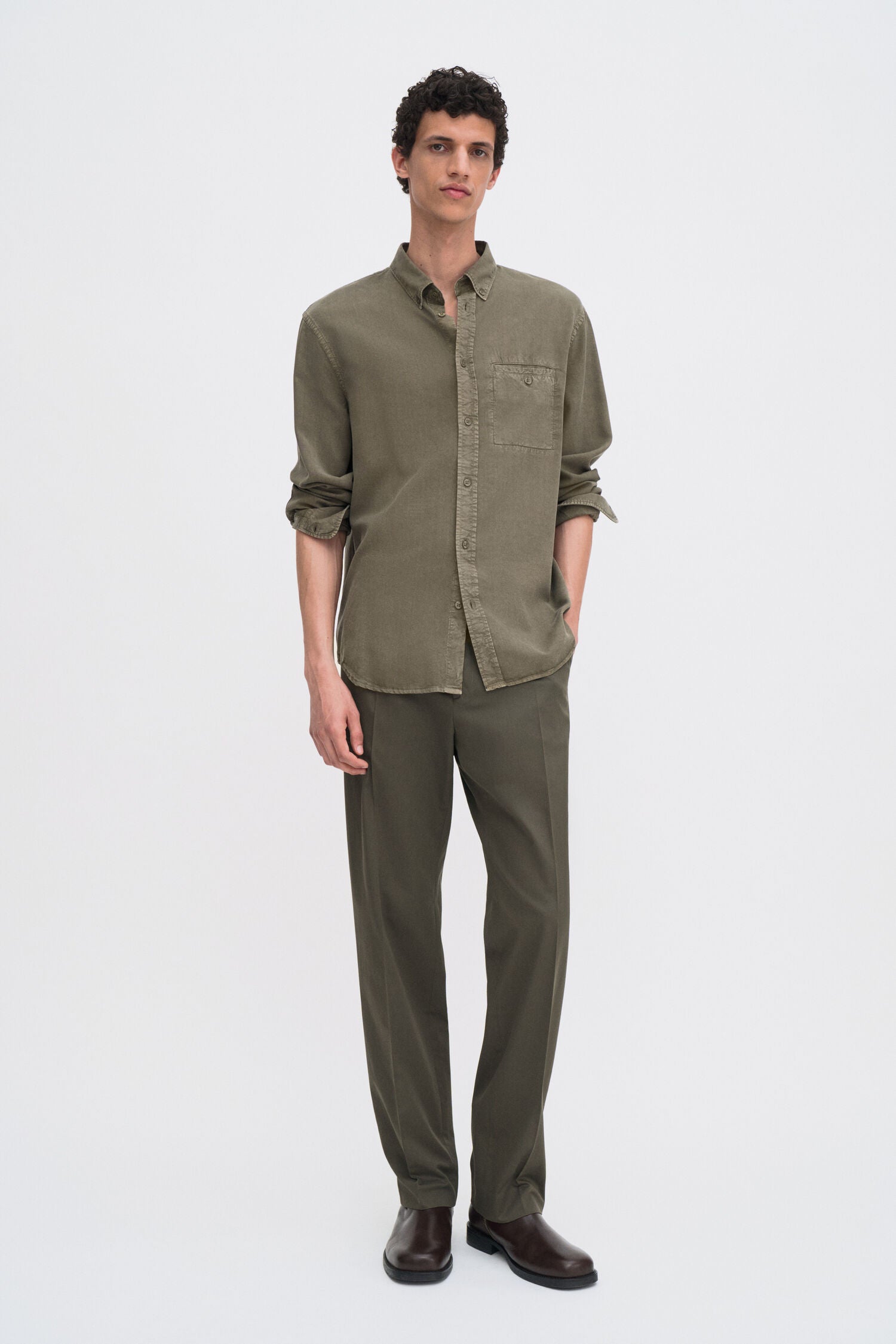 Zachary Shirt I Dark Olive