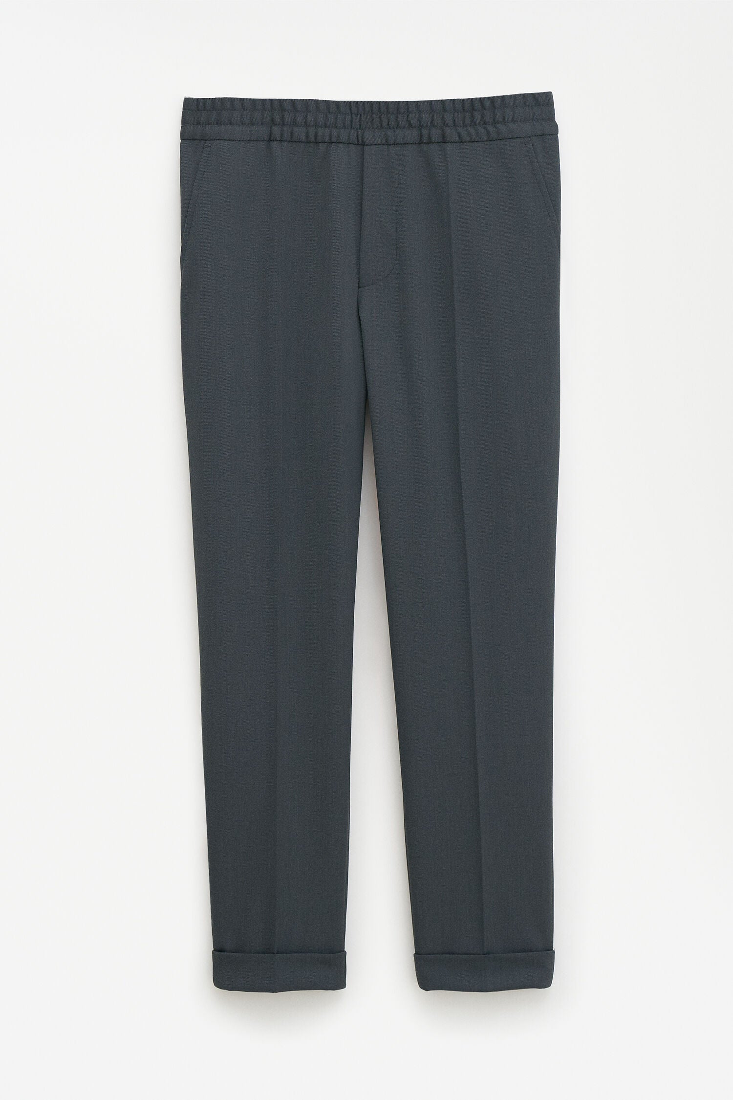 Terry Cropped Trousers | Green Melange