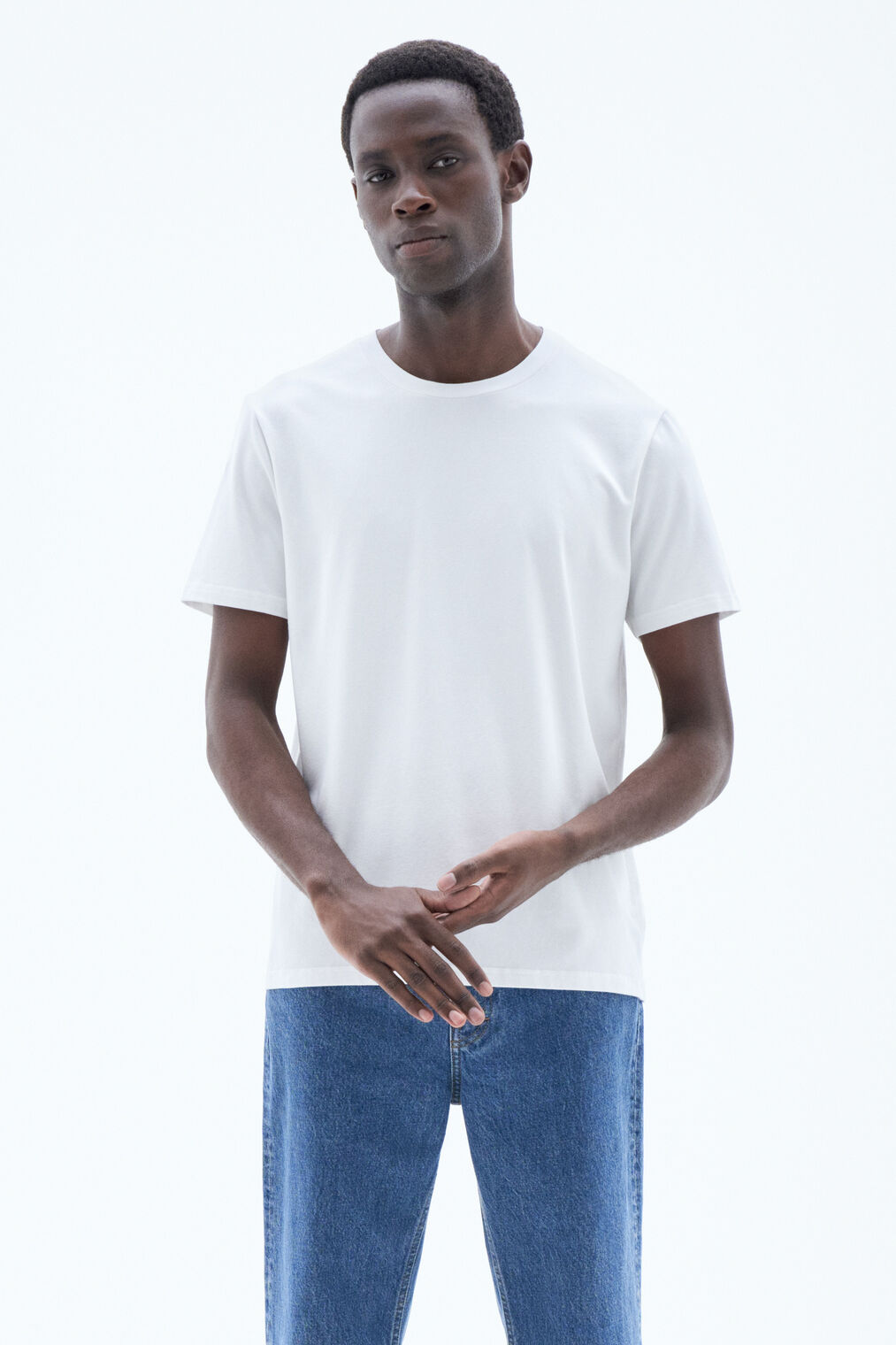 Stretch Cotton Tee | White