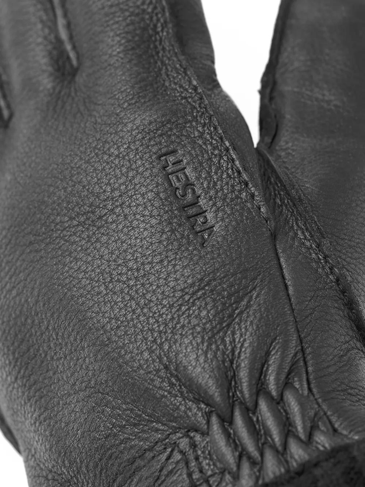 Deerskin Primaloft Rib Gloves  | Black