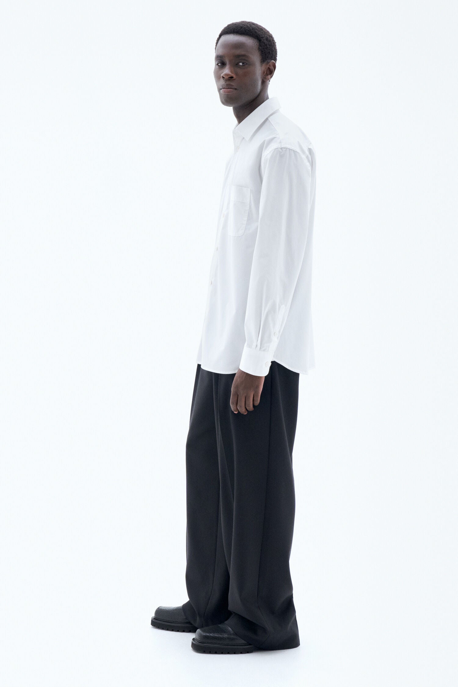 Relaxed Poplin Shirt | White