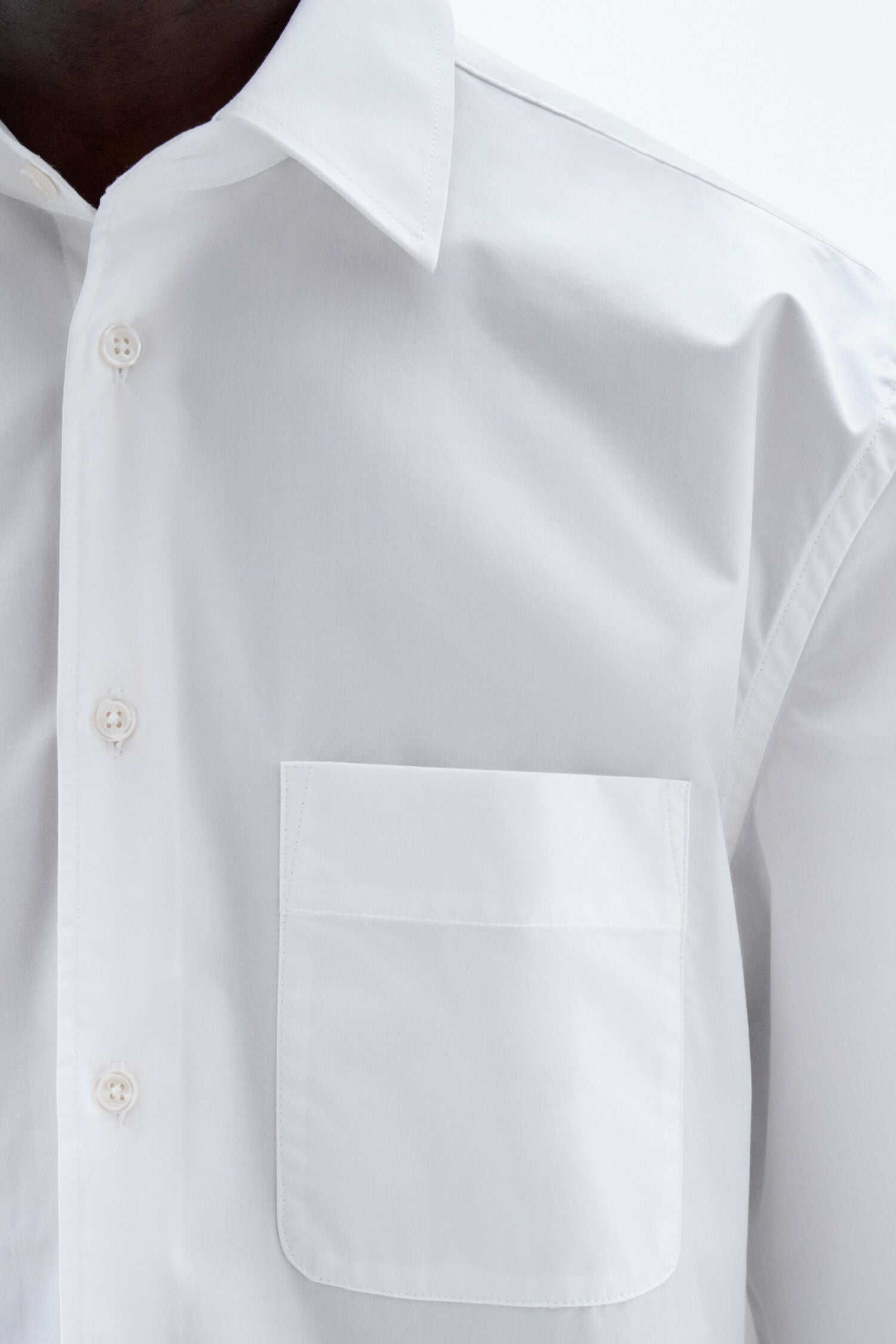 Relaxed Poplin Shirt | White